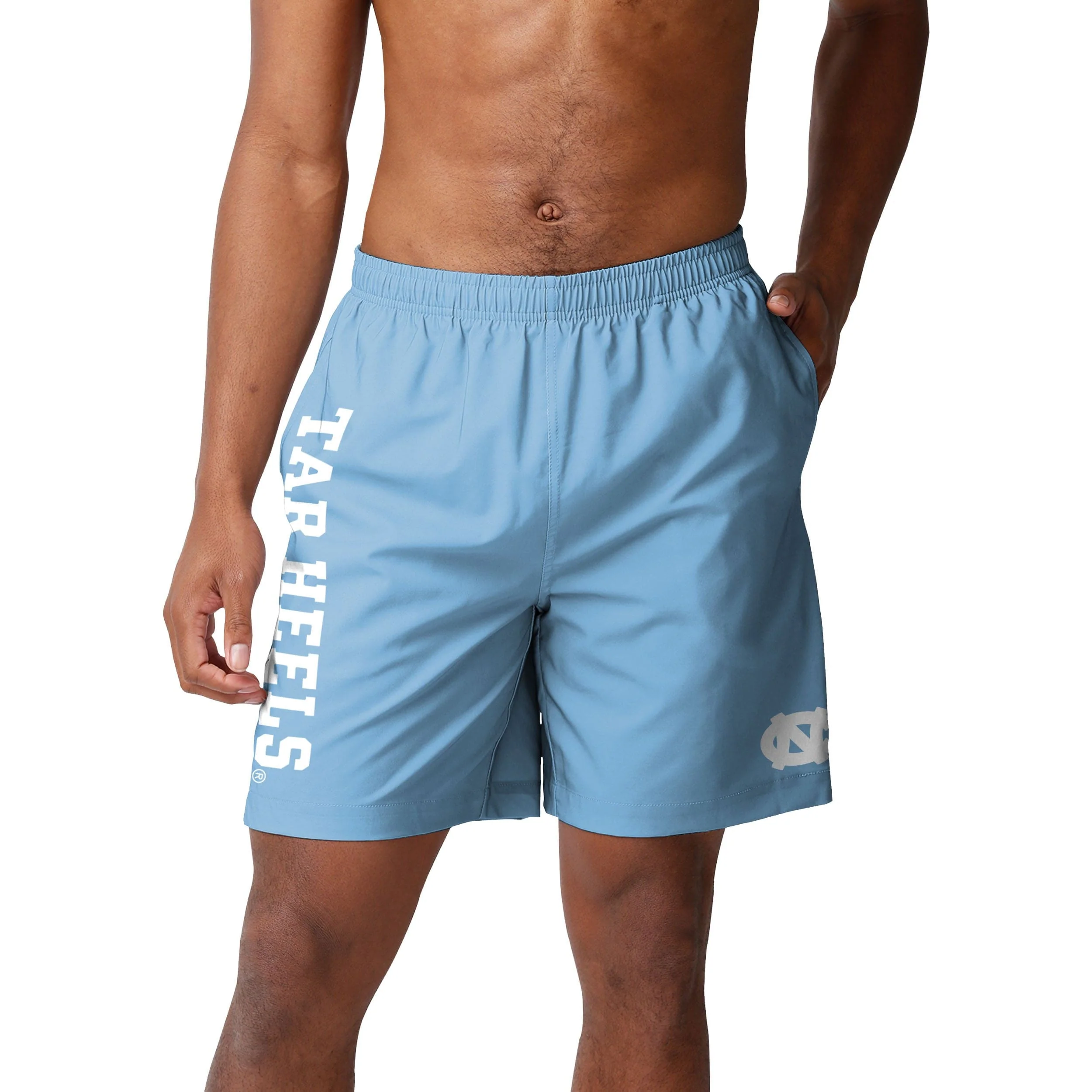 North Carolina Tar Heels NCAA Mens Solid Wordmark Traditional Swimming Trunks - Image 2