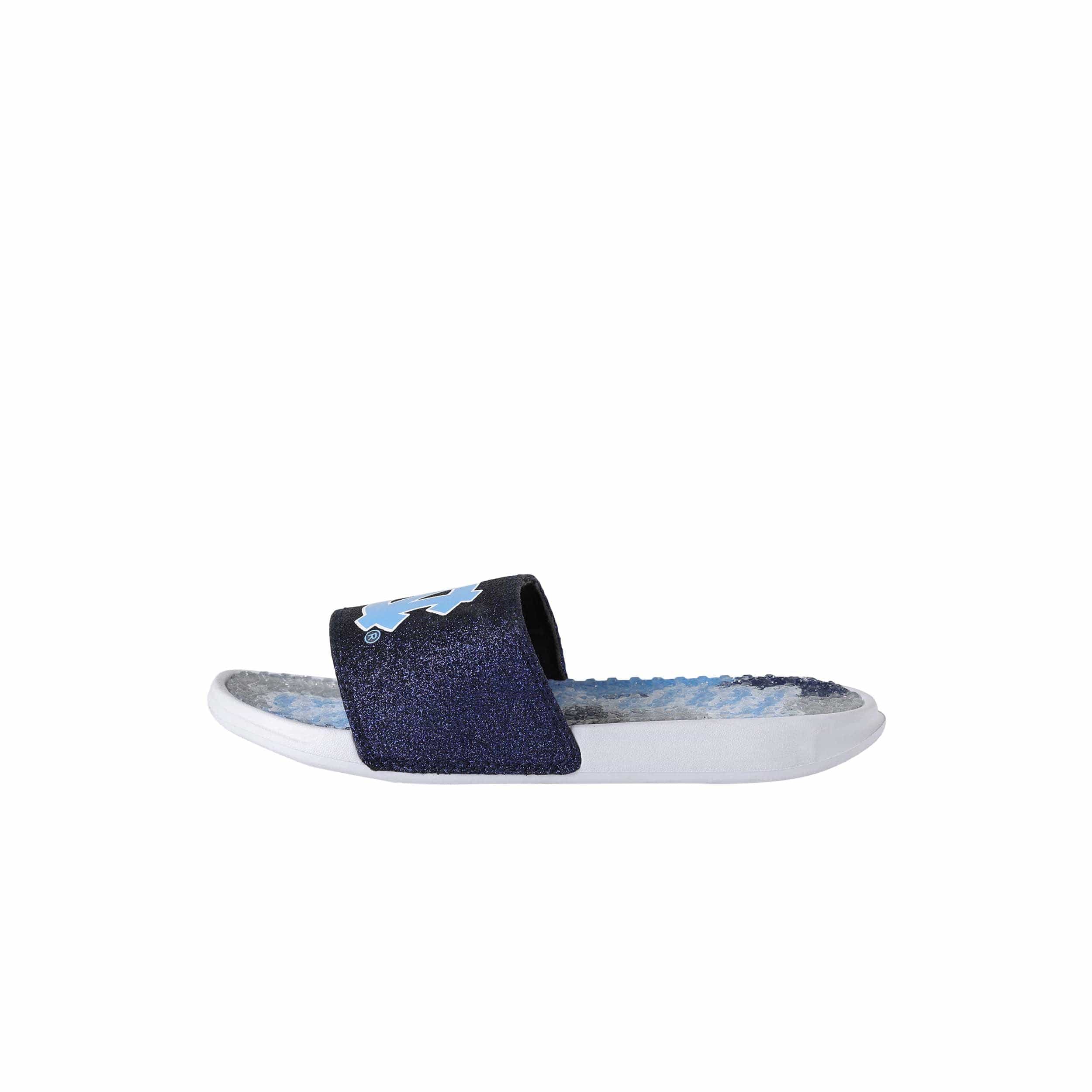 North Carolina Tar Heels NCAA Womens Glitter Gel Slide - Image 5