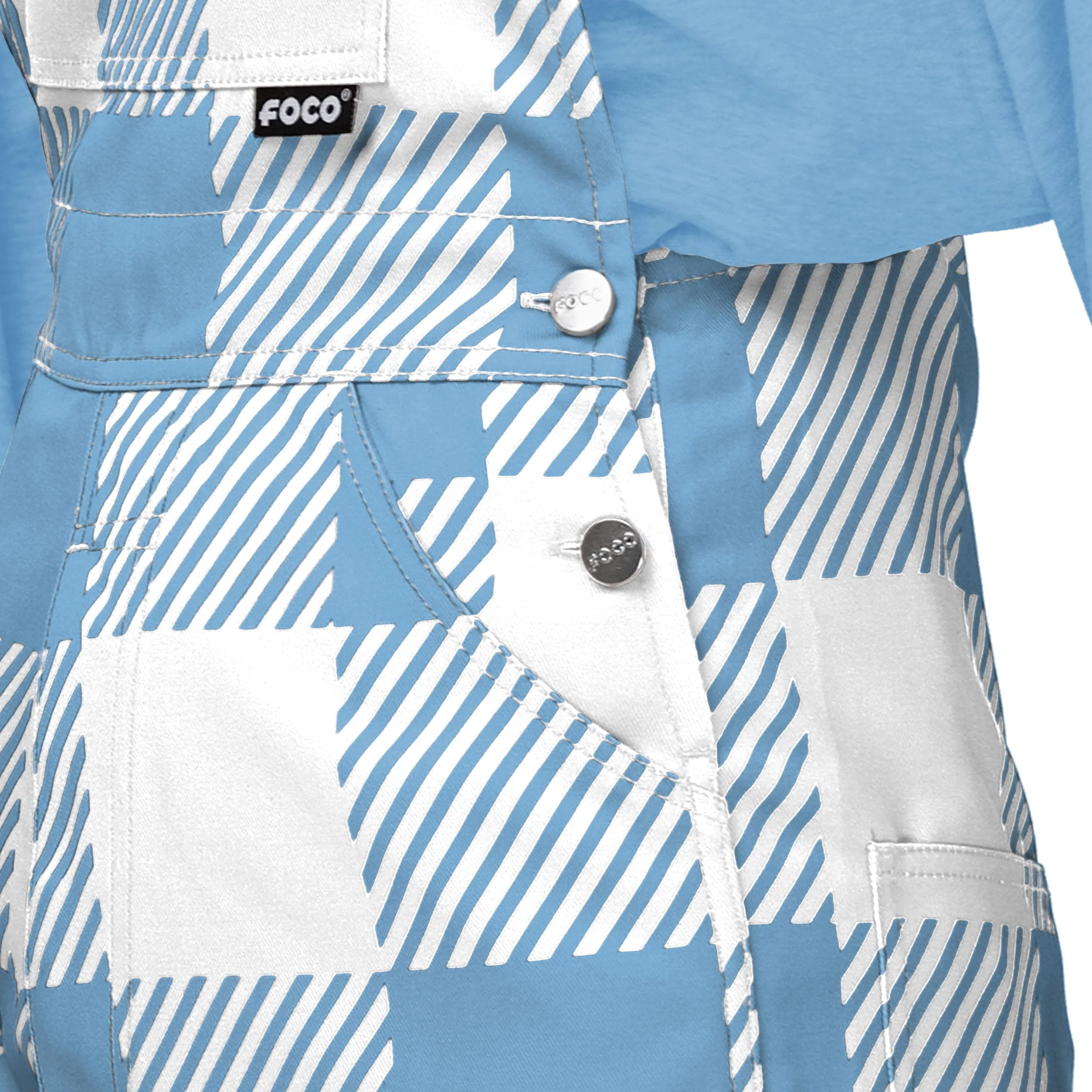 North Carolina Tar Heels NCAA Womens Plaid Bib Overalls - Image 5