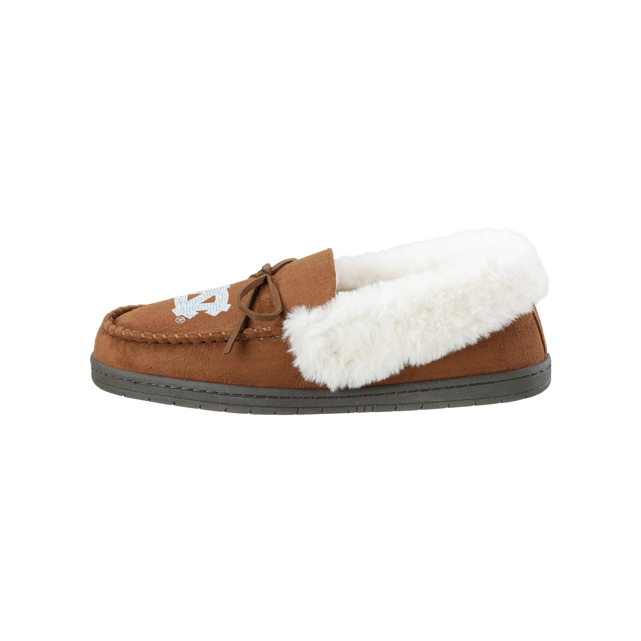 North Carolina Tar Heels NCAA Womens Tan Moccasin Slippers - Image 2