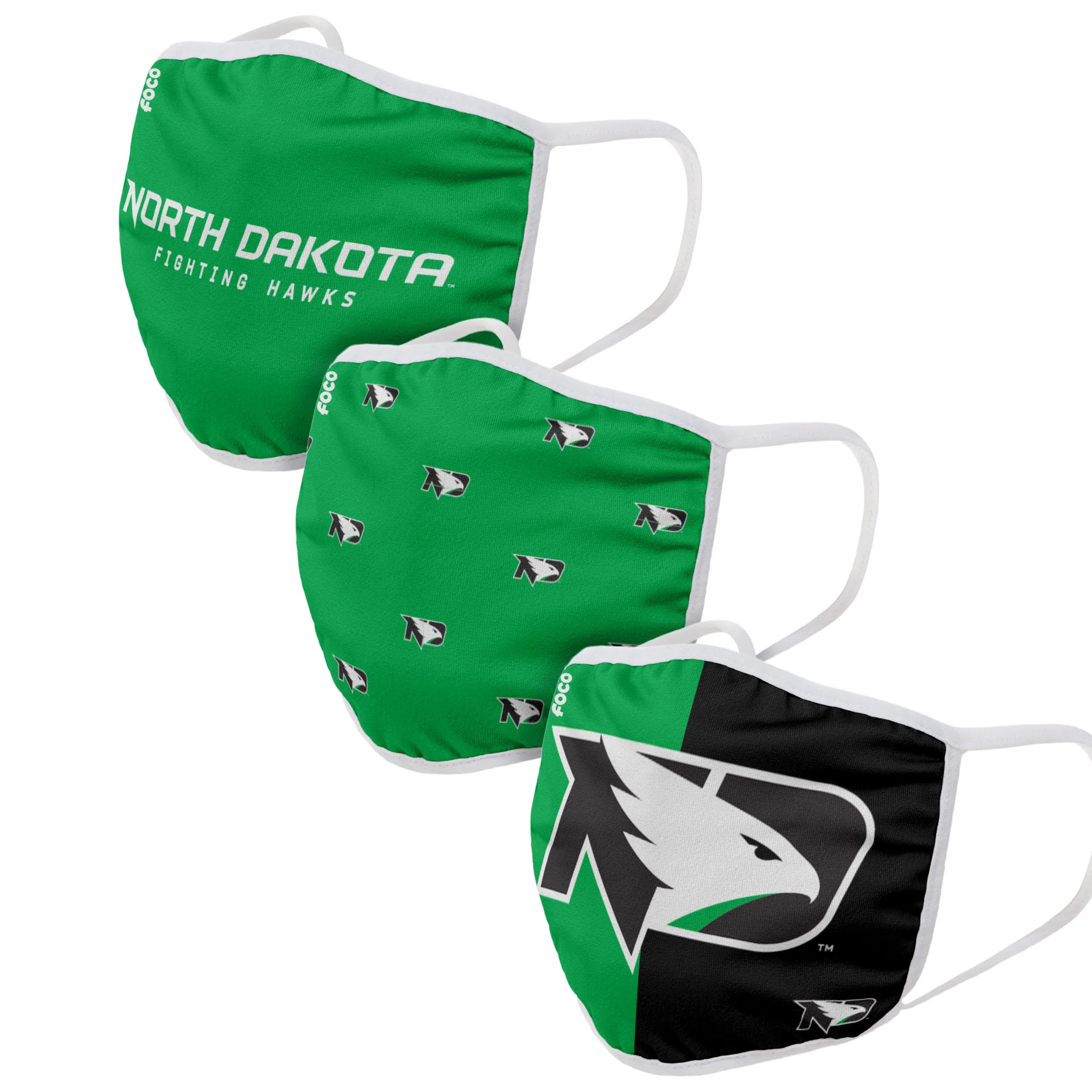 North Dakota Fighting Hawks NCAA 3 Pack Face Cover