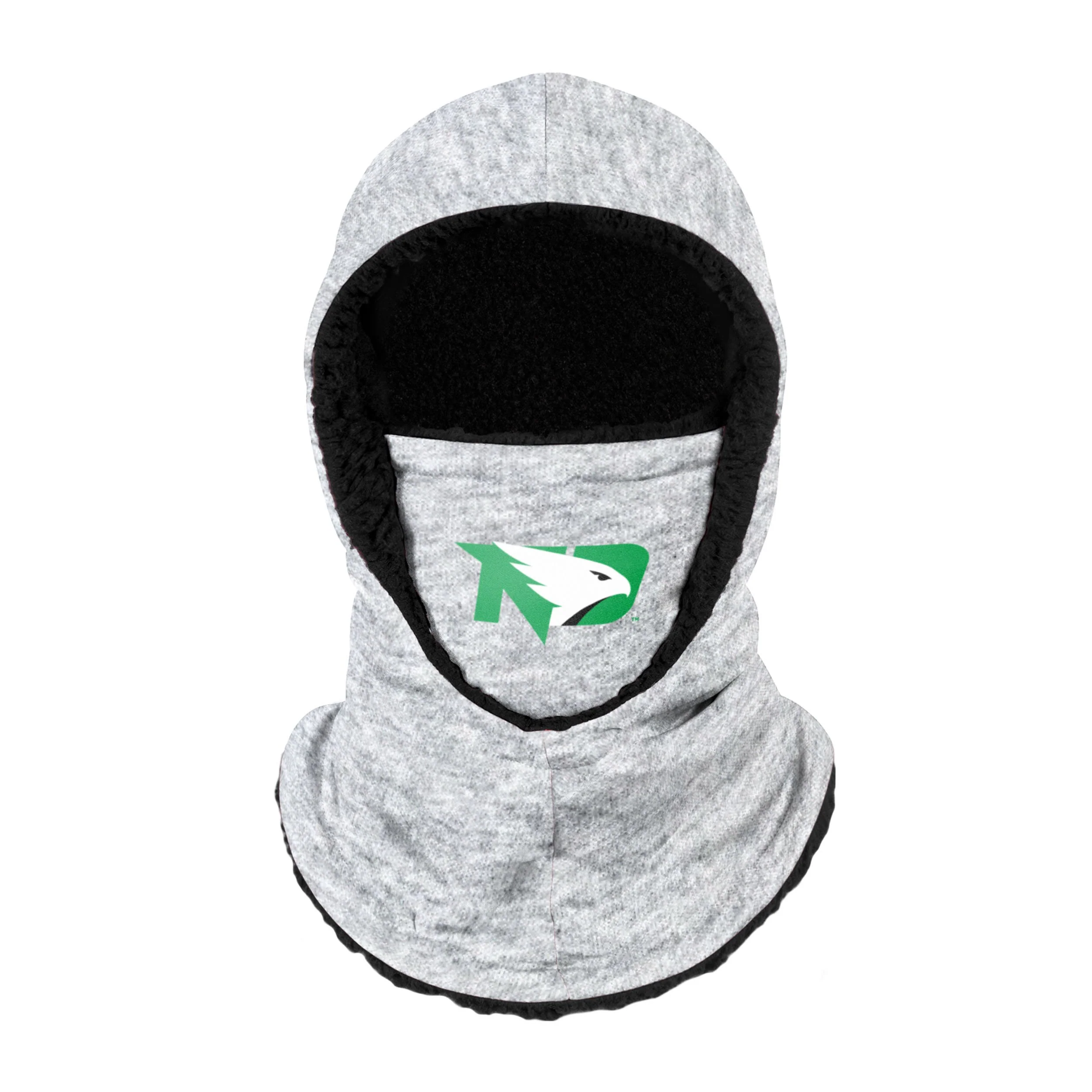 North Dakota Fighting Hawks NCAA Heather Grey Big Logo Hooded Gaiter