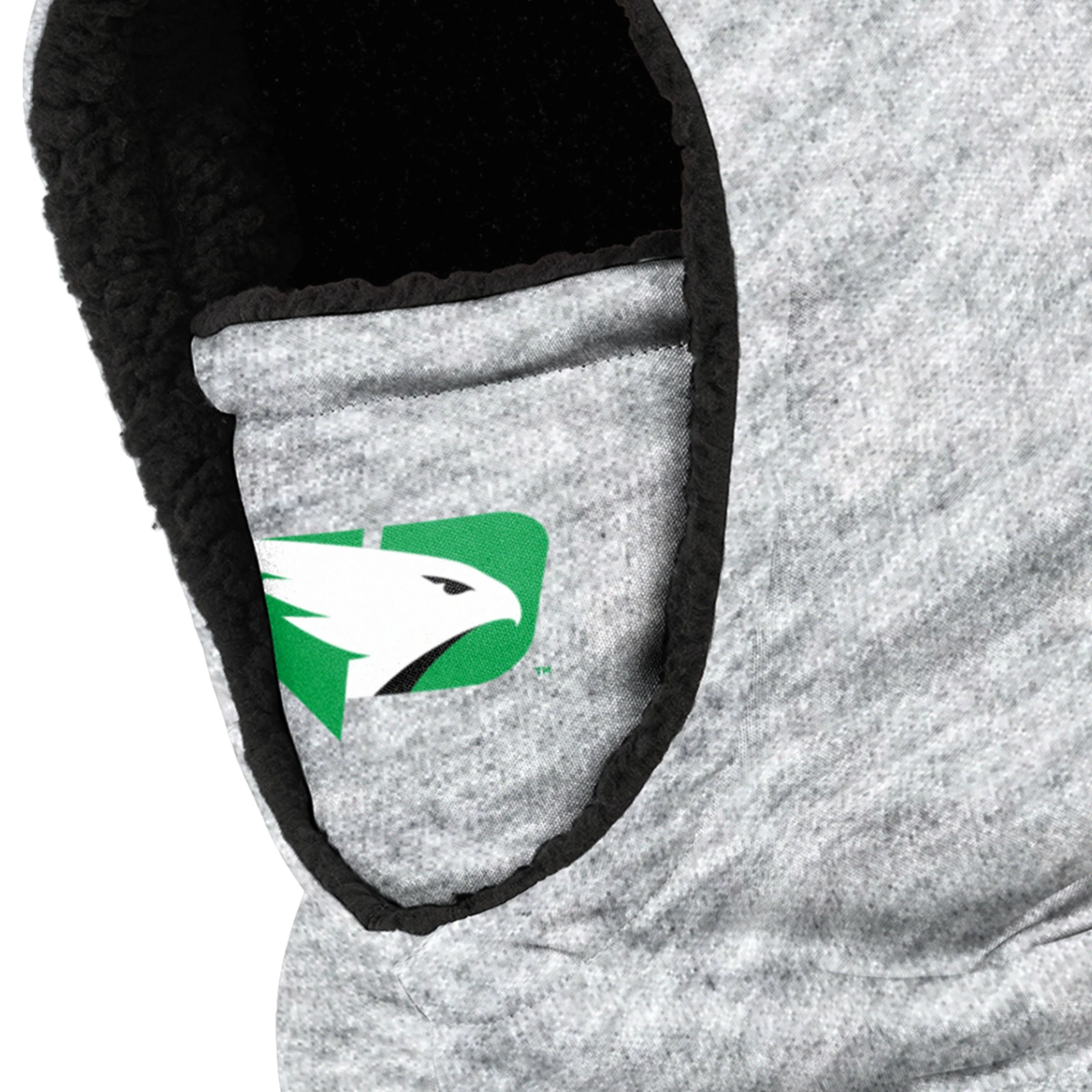 North Dakota Fighting Hawks NCAA Heather Grey Big Logo Hooded Gaiter - Image 3