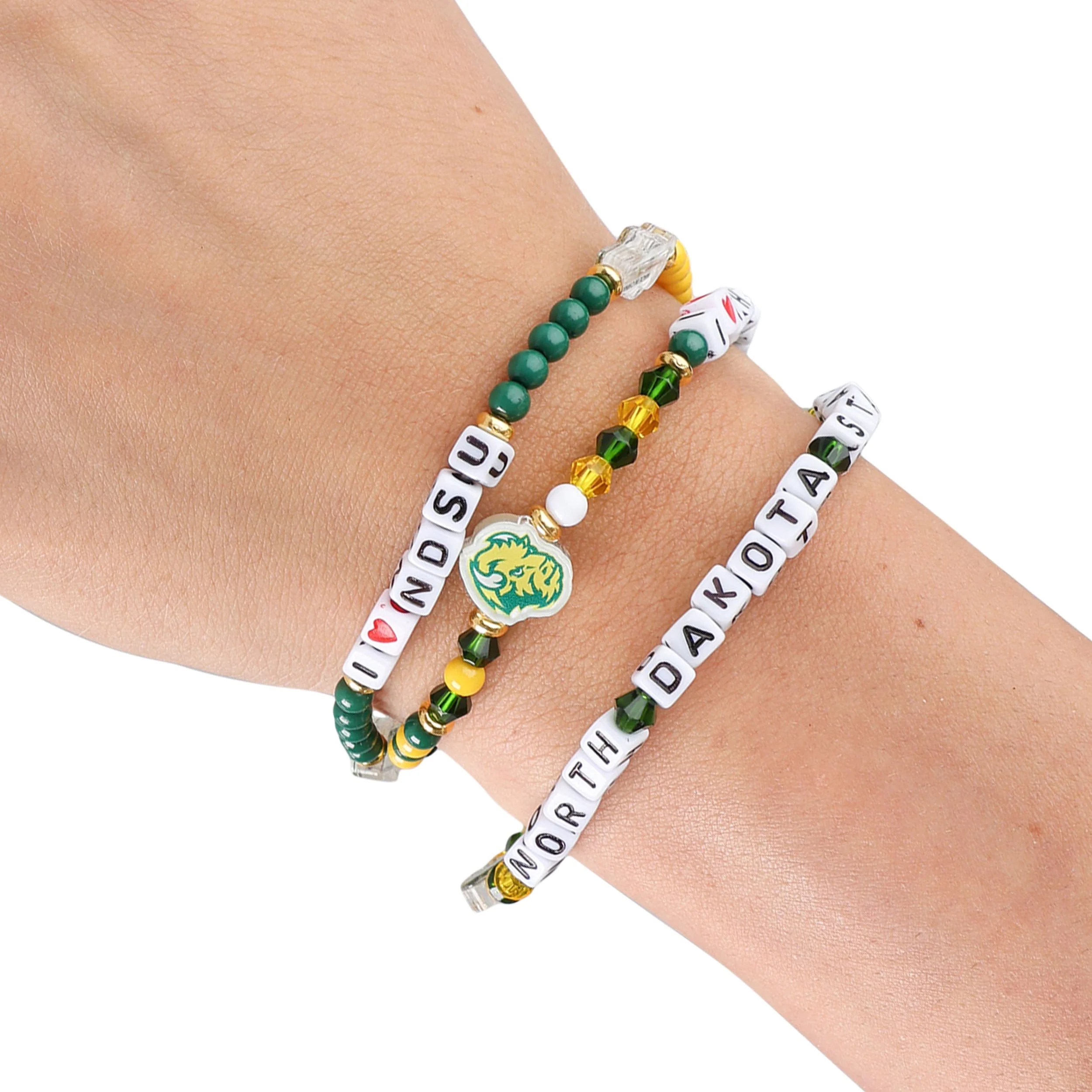 North Dakota State Bison NCAA 3 Pack Friendship Bracelet - Image 4