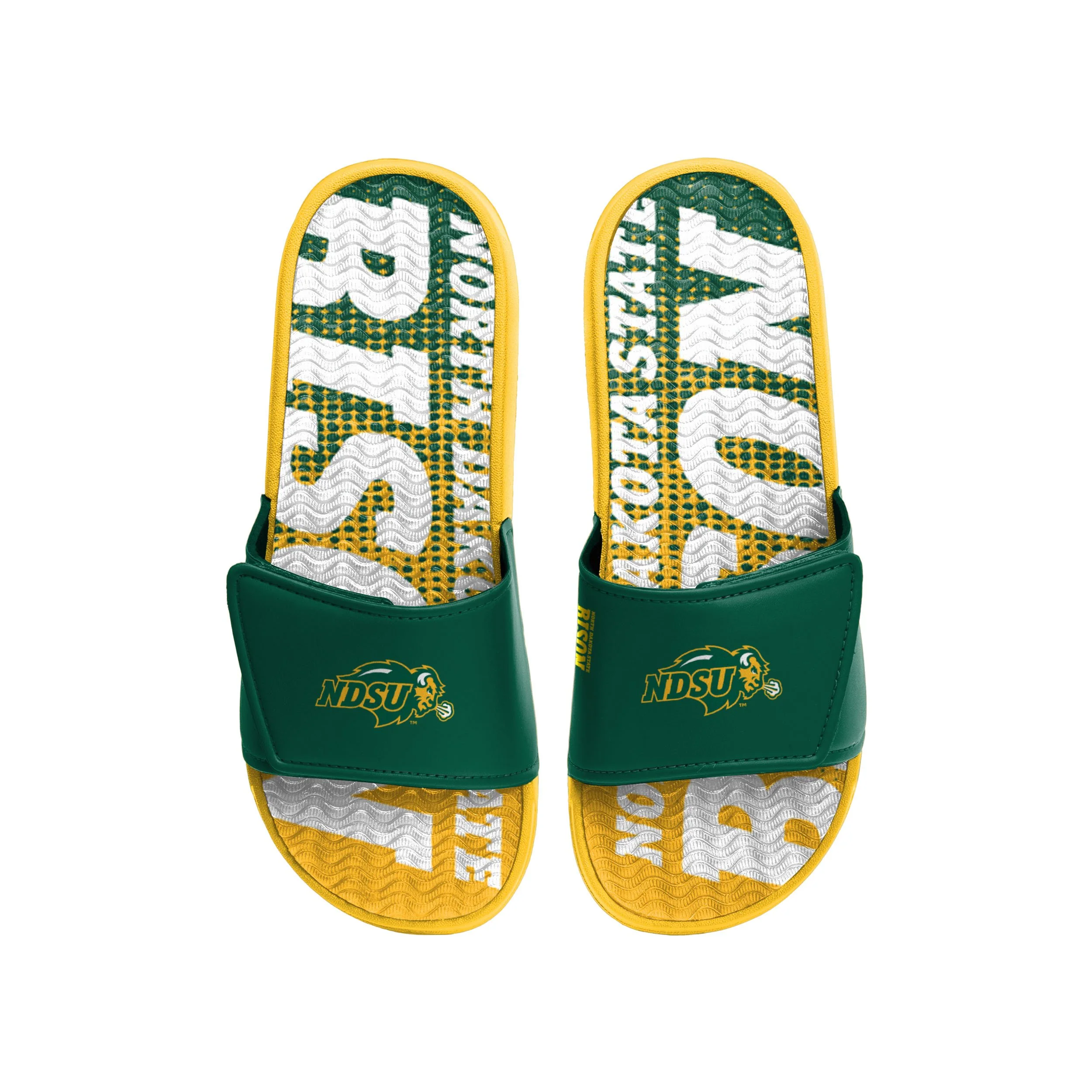 North Dakota State Bison NCAA Mens Gradient Wordmark Gel Slide - Image 2