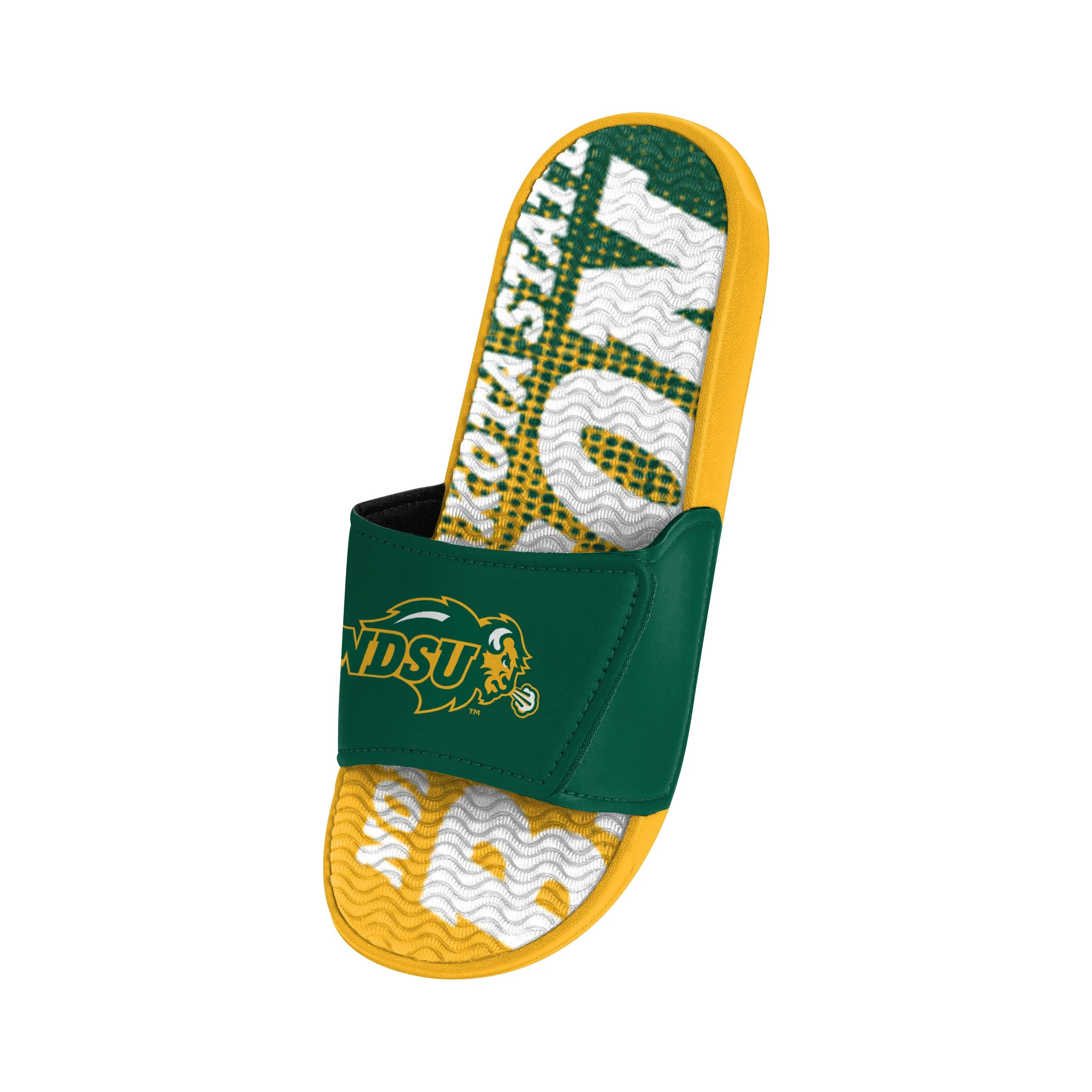 North Dakota State Bison NCAA Mens Gradient Wordmark Gel Slide - Image 3