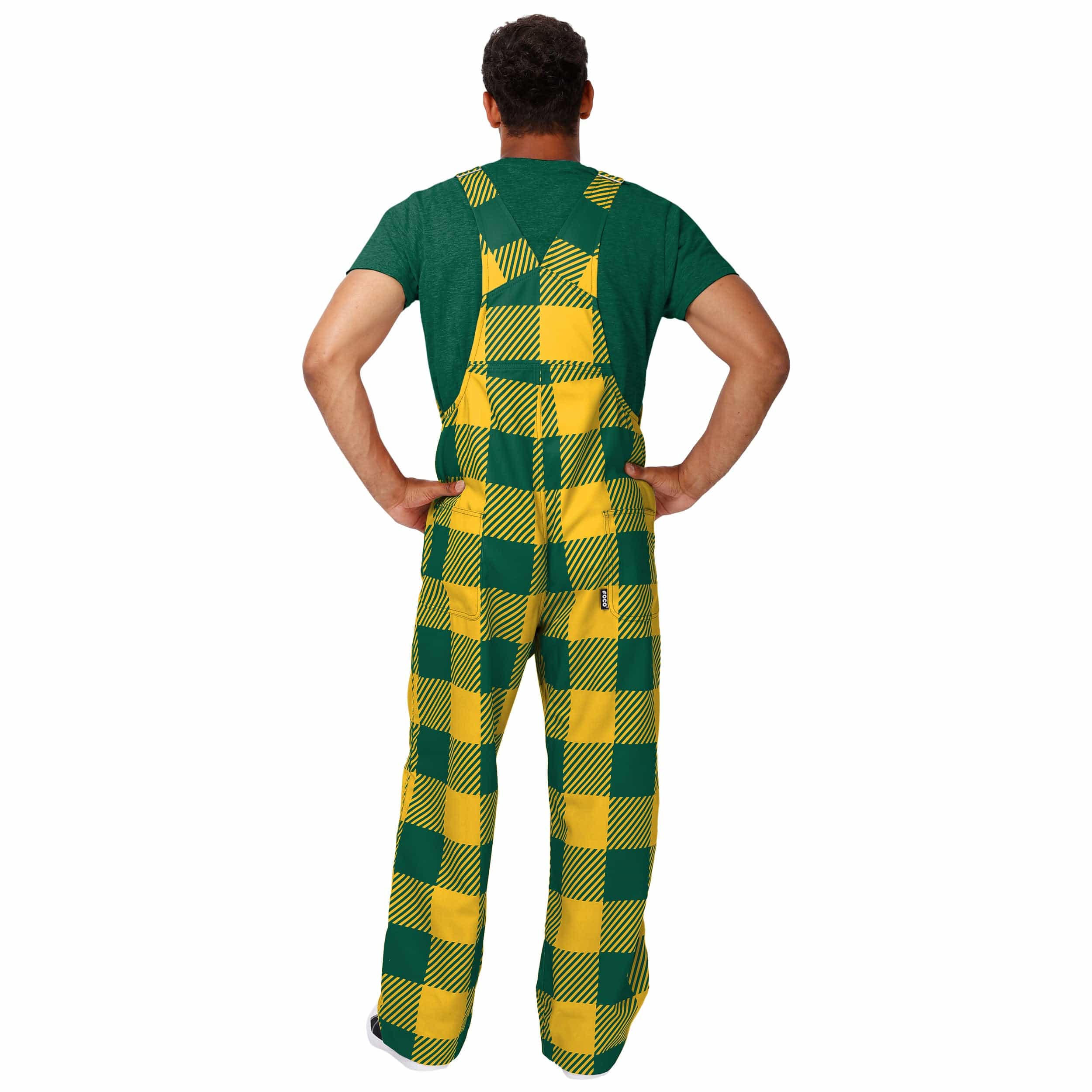 North Dakota State Bison NCAA Mens Plaid Bib Overalls - Image 2