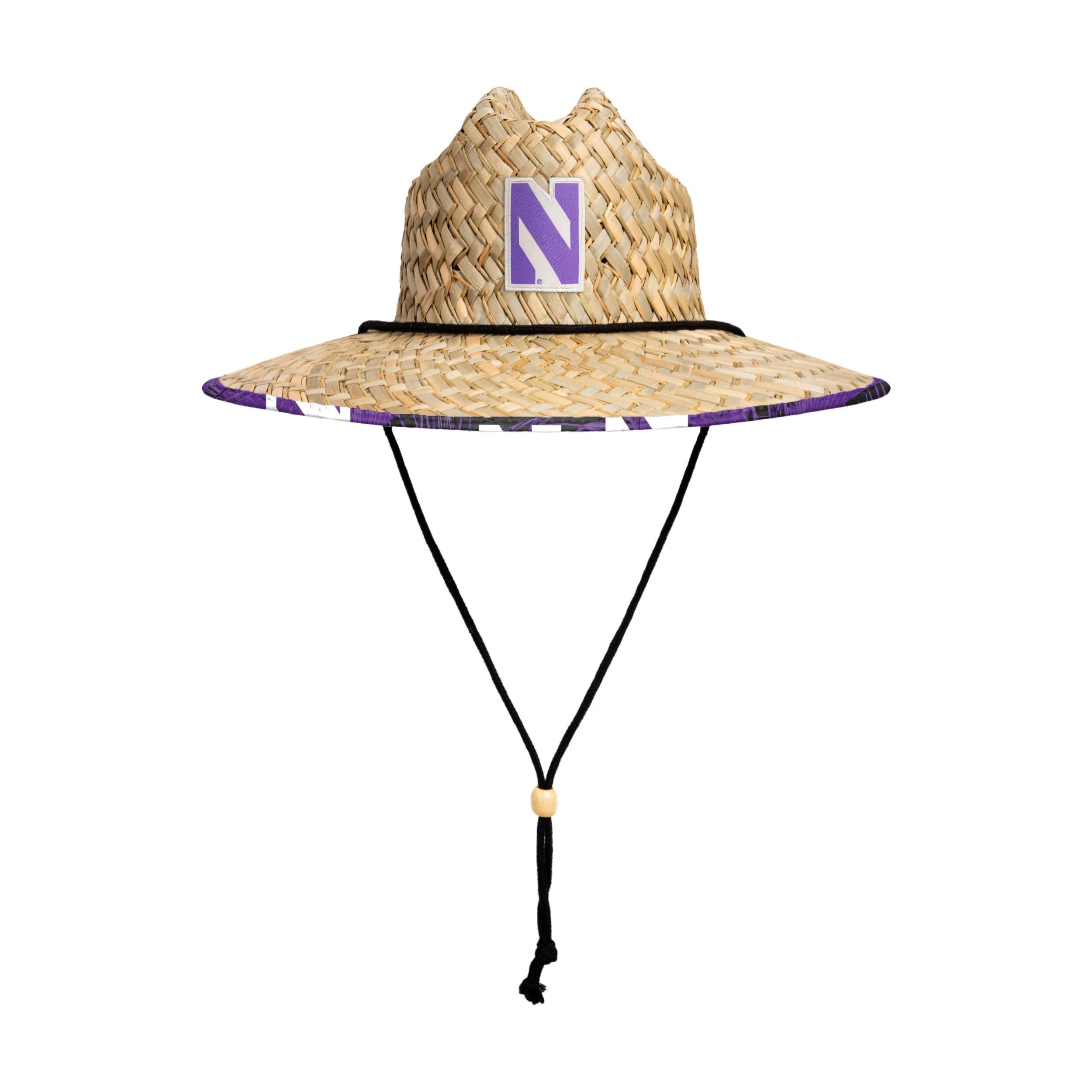 Northwestern Wildcats NCAA Floral Straw Hat - Image 3