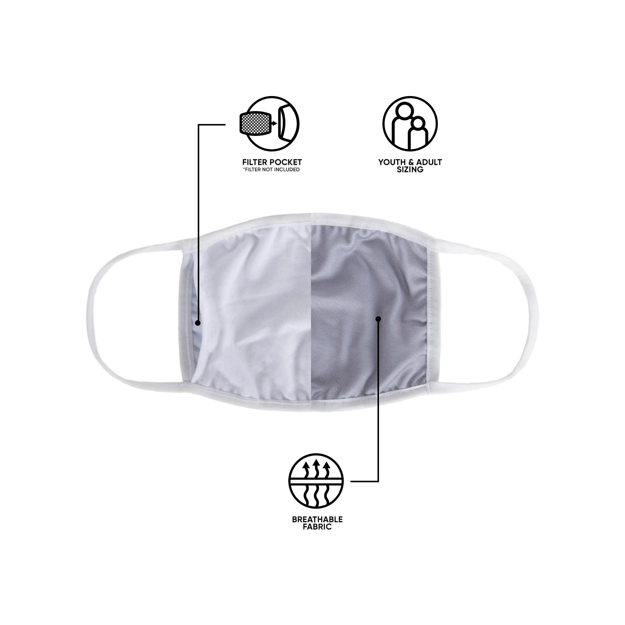 Ohio Bobcats NCAA 3 Pack Face Cover - Image 5