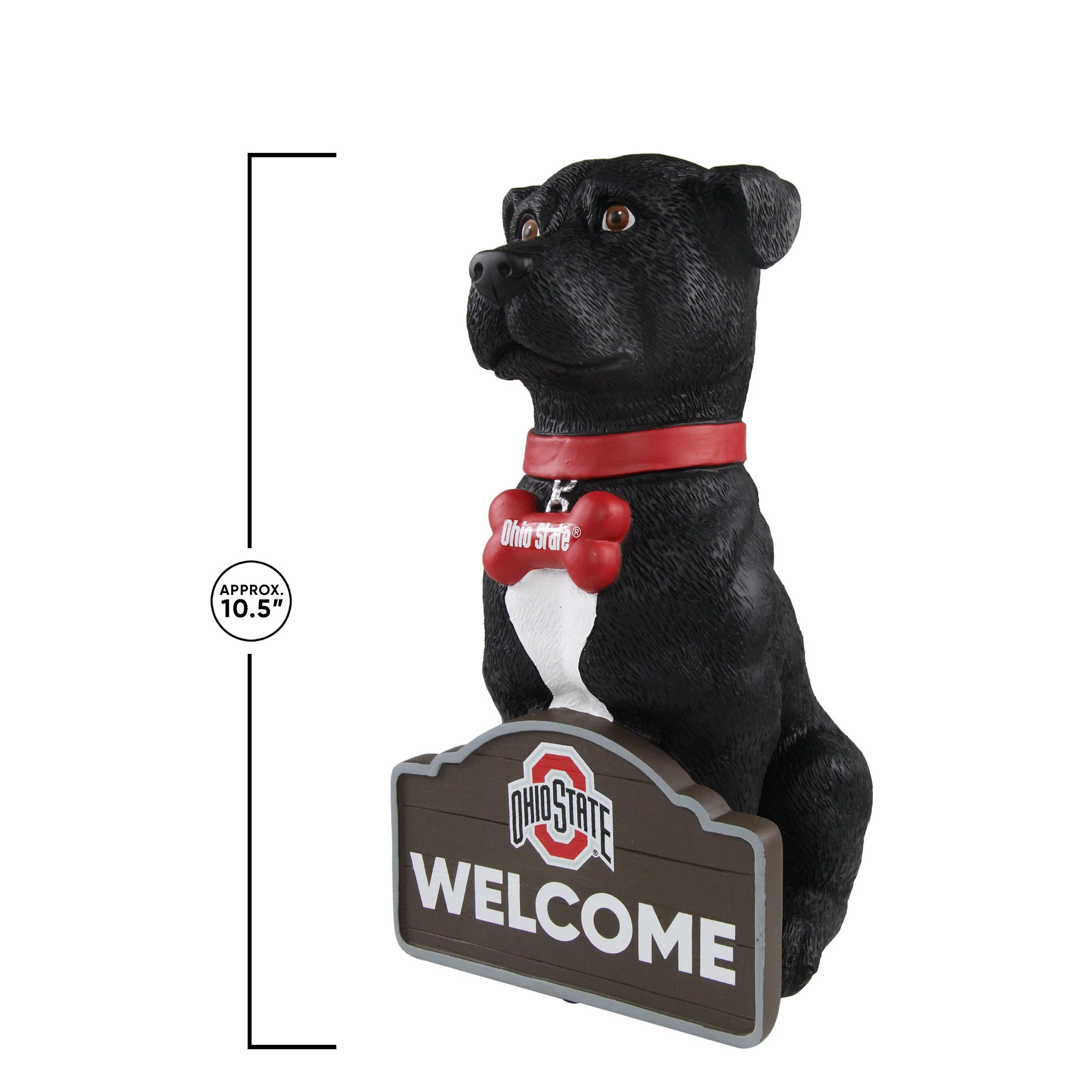Ohio State Buckeyes NCAA American Staffordshire Terrier Statue - Image 2