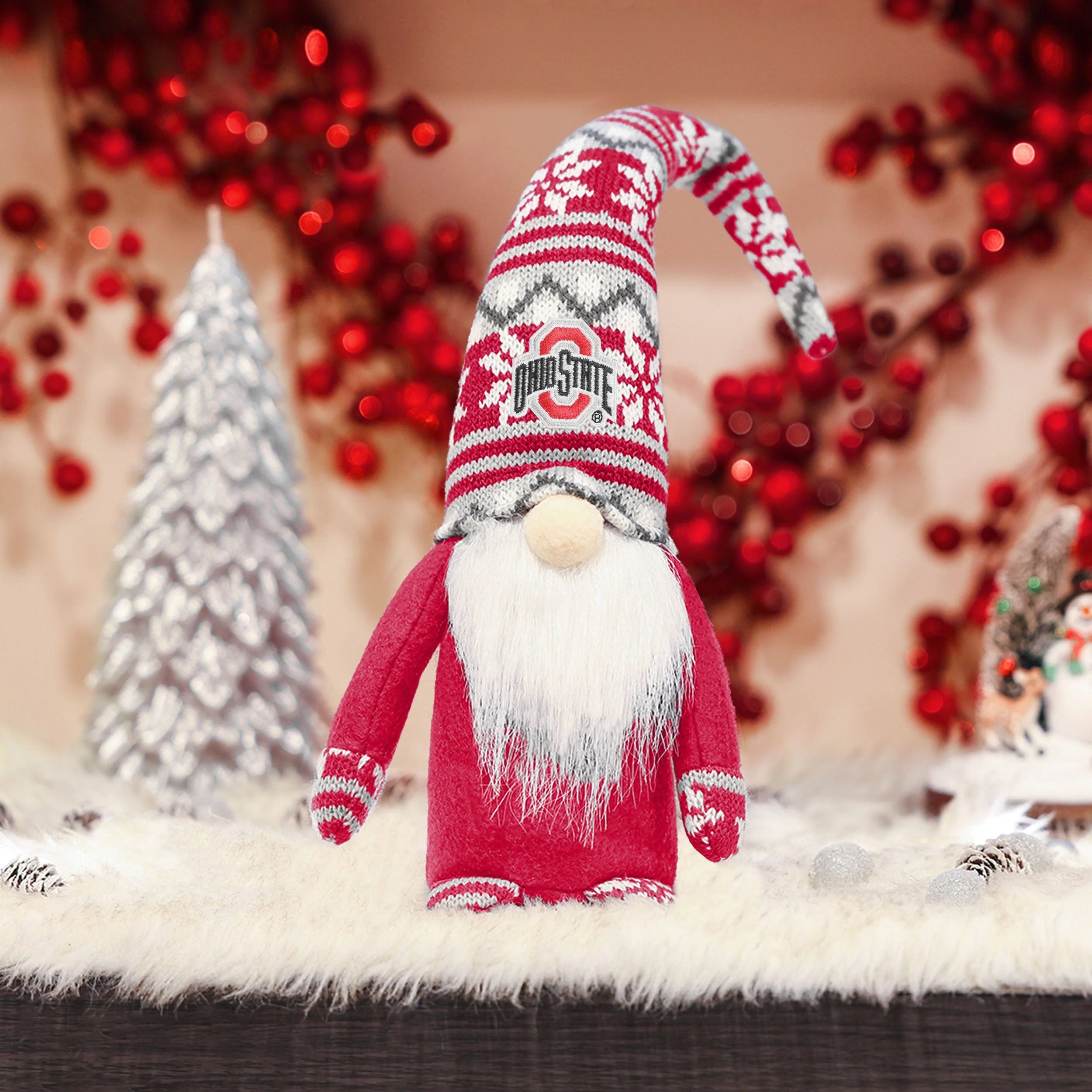 Ohio State Buckeyes NCAA Bent Hat Plush Gnome - Image 2