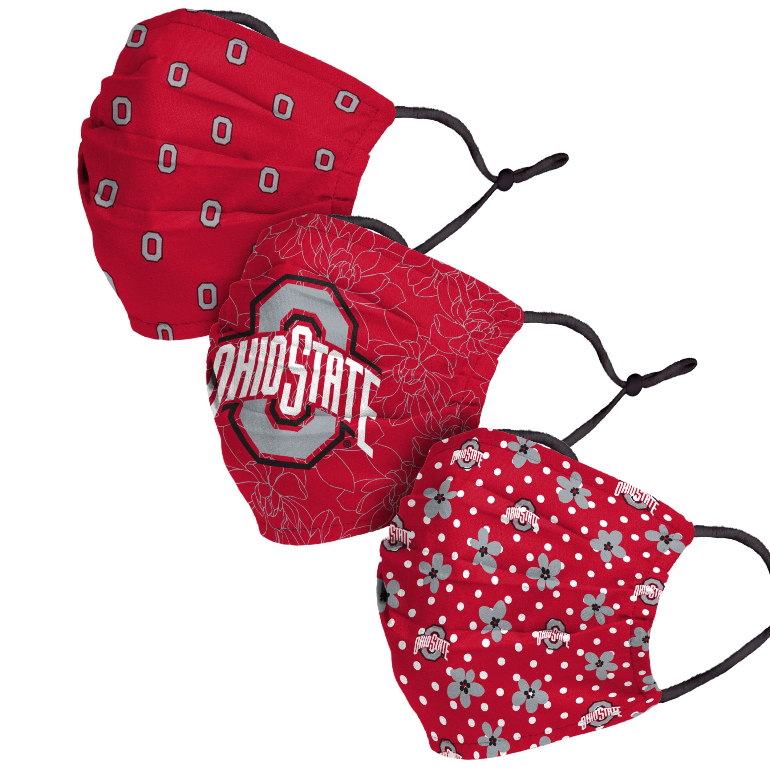 Ohio State Buckeyes NCAA Gameday Gardener 3 Pack Face Cover - Image 2