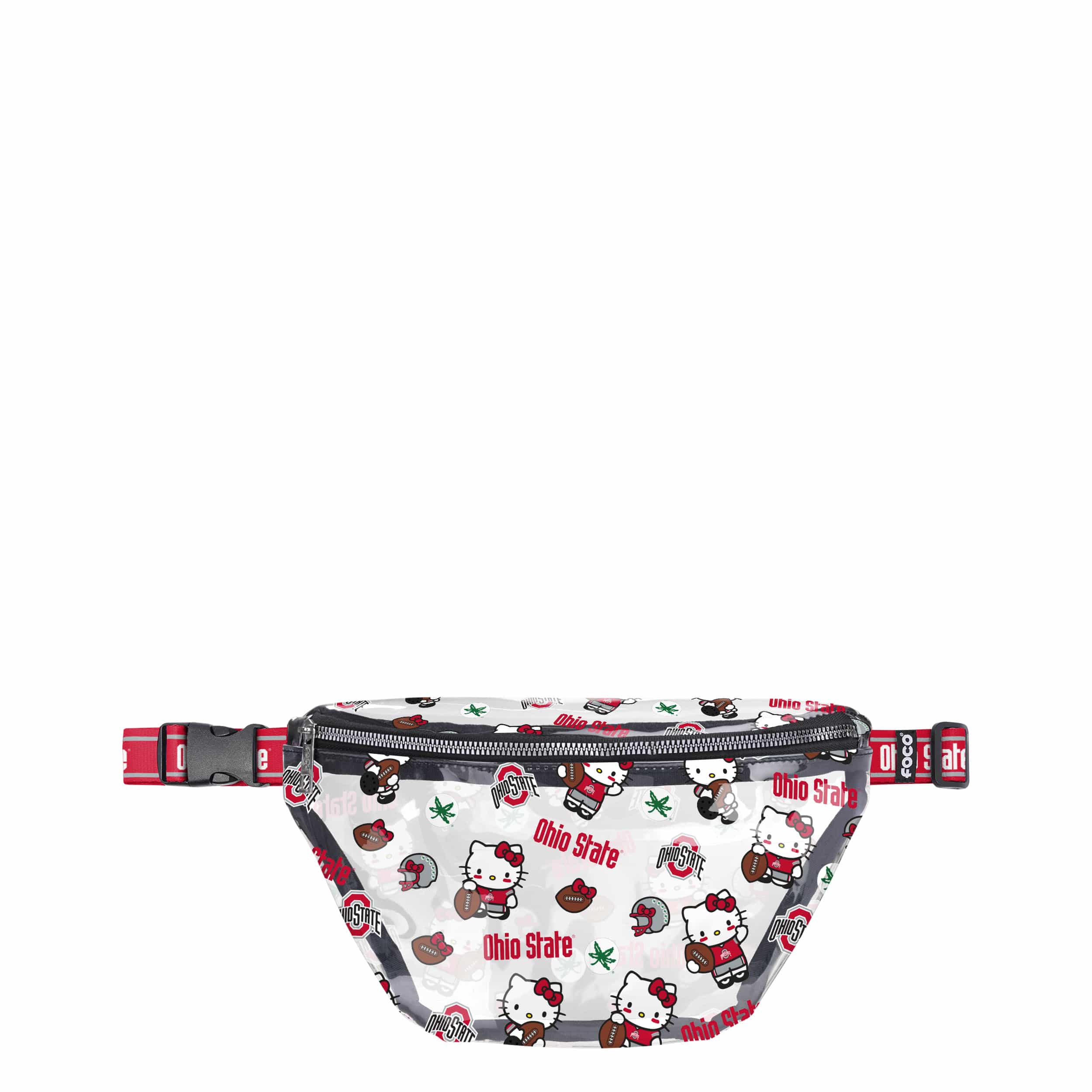 Ohio State Buckeyes NCAA Hello Kitty® Clear Fanny Pack (PREORDER - SHIPS MID JULY)