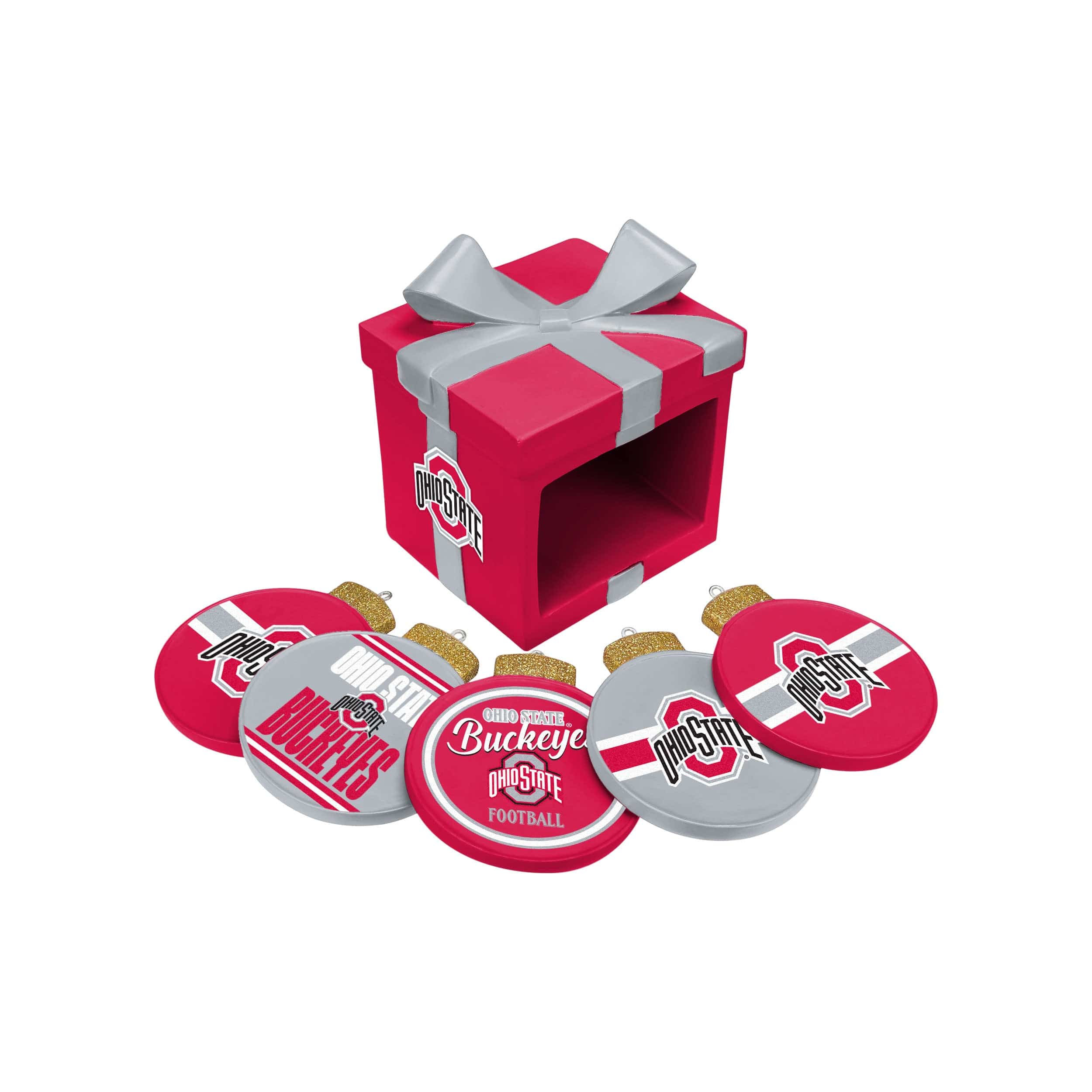 Ohio State Buckeyes NCAA Holiday 5 Pack Coaster Set - Image 3