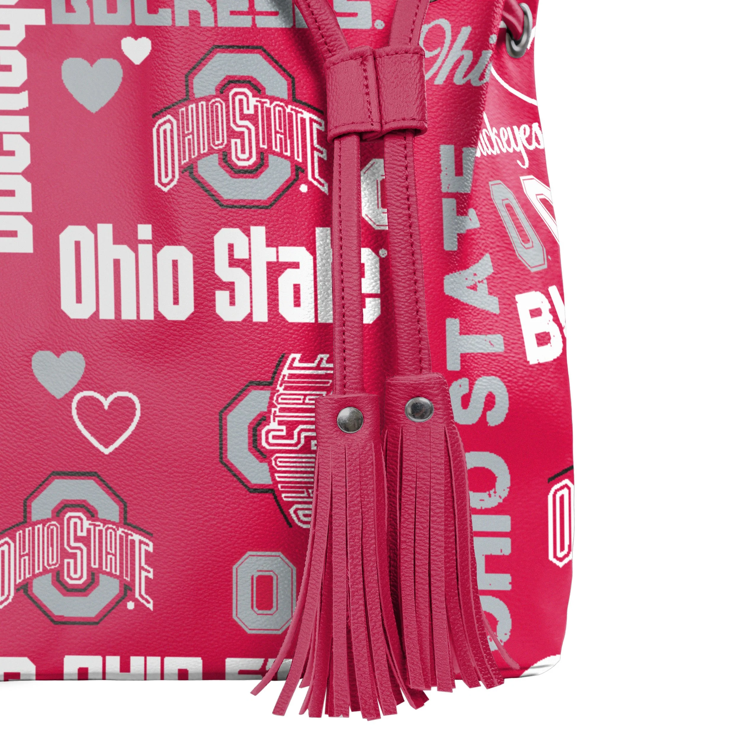 Ohio State Buckeyes NCAA Logo Love Cinch Purse - Image 4