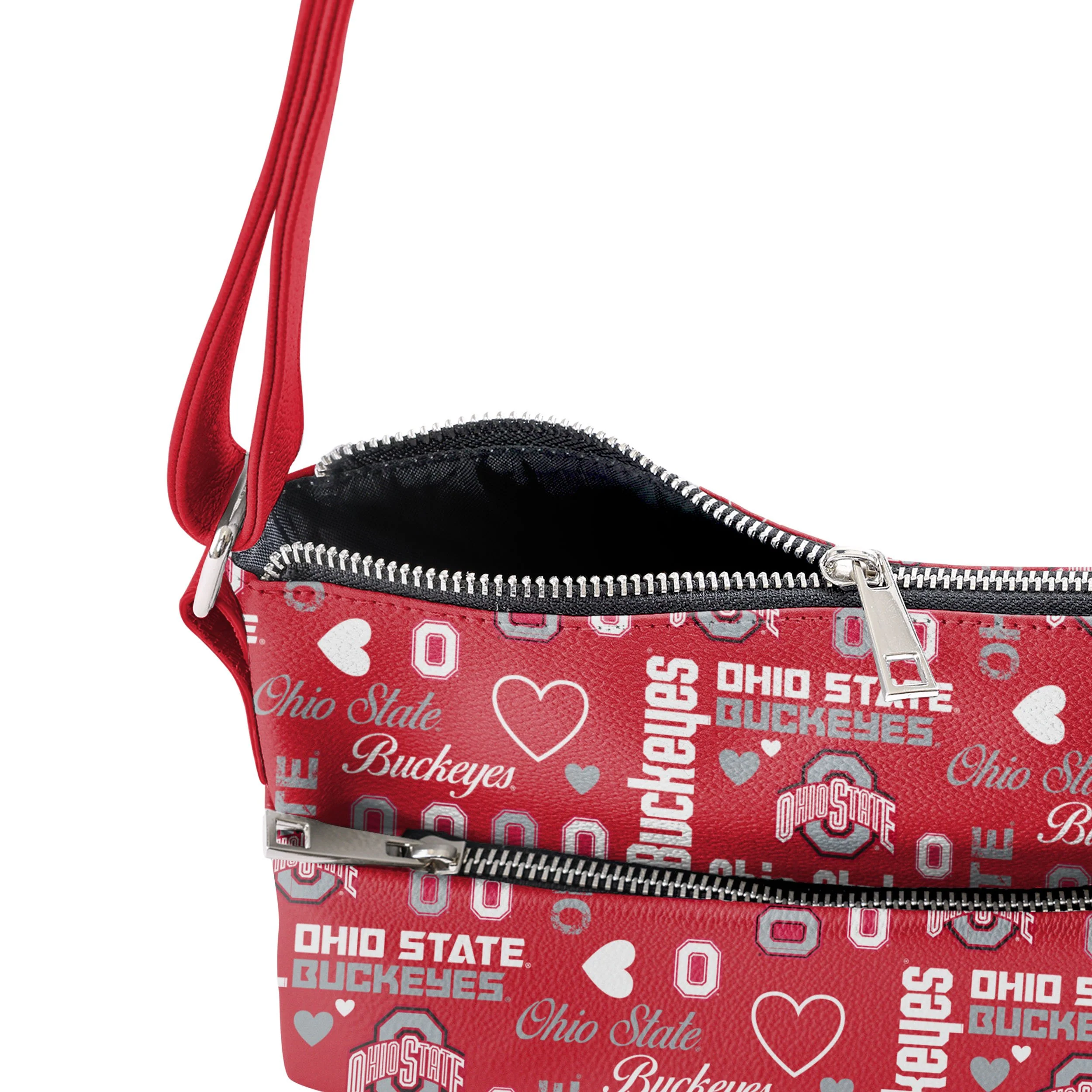 Ohio State Buckeyes NCAA Logo Love Crossbody Purse - Image 4