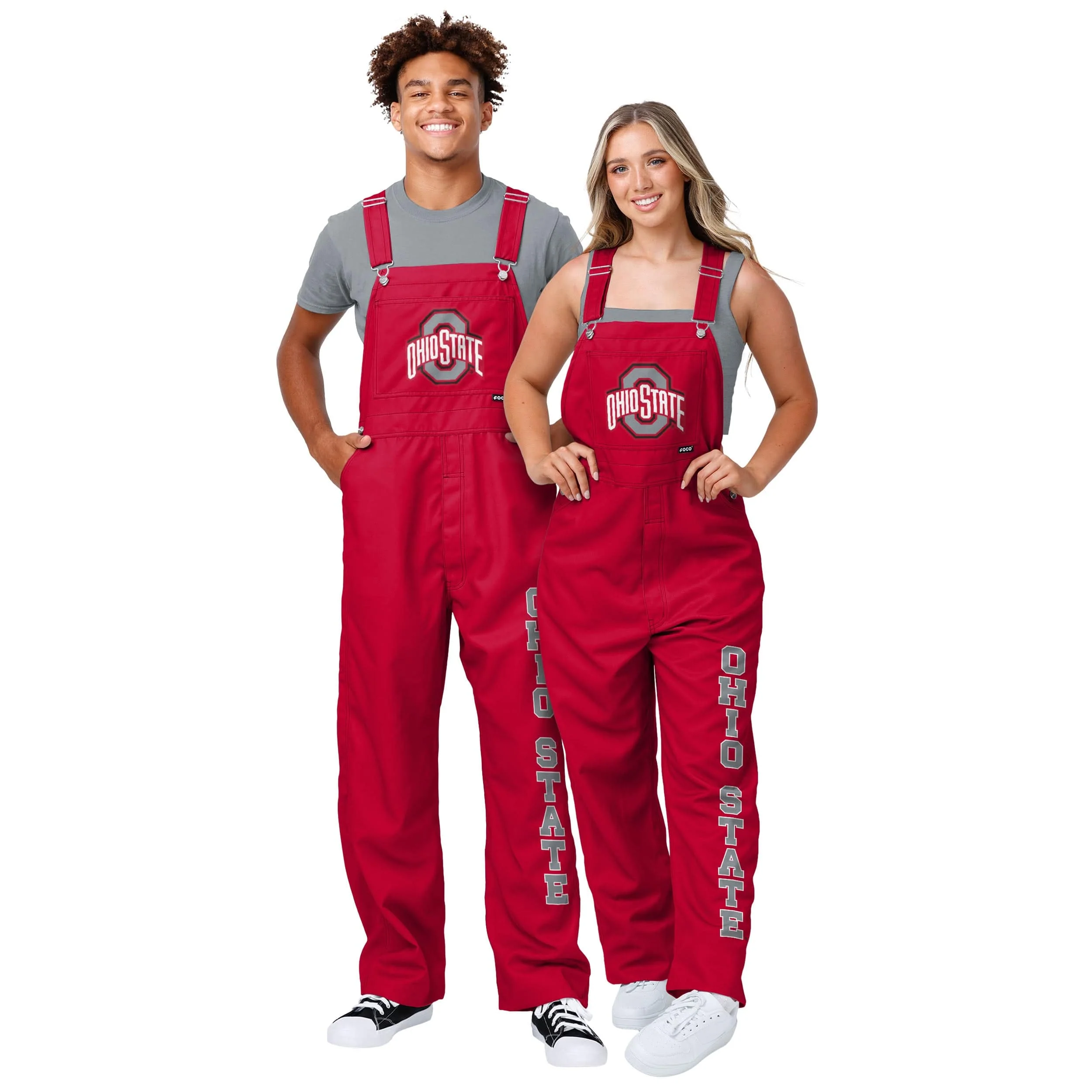 Ohio State Buckeyes NCAA Mens Big Logo Bib Overalls - Image 3