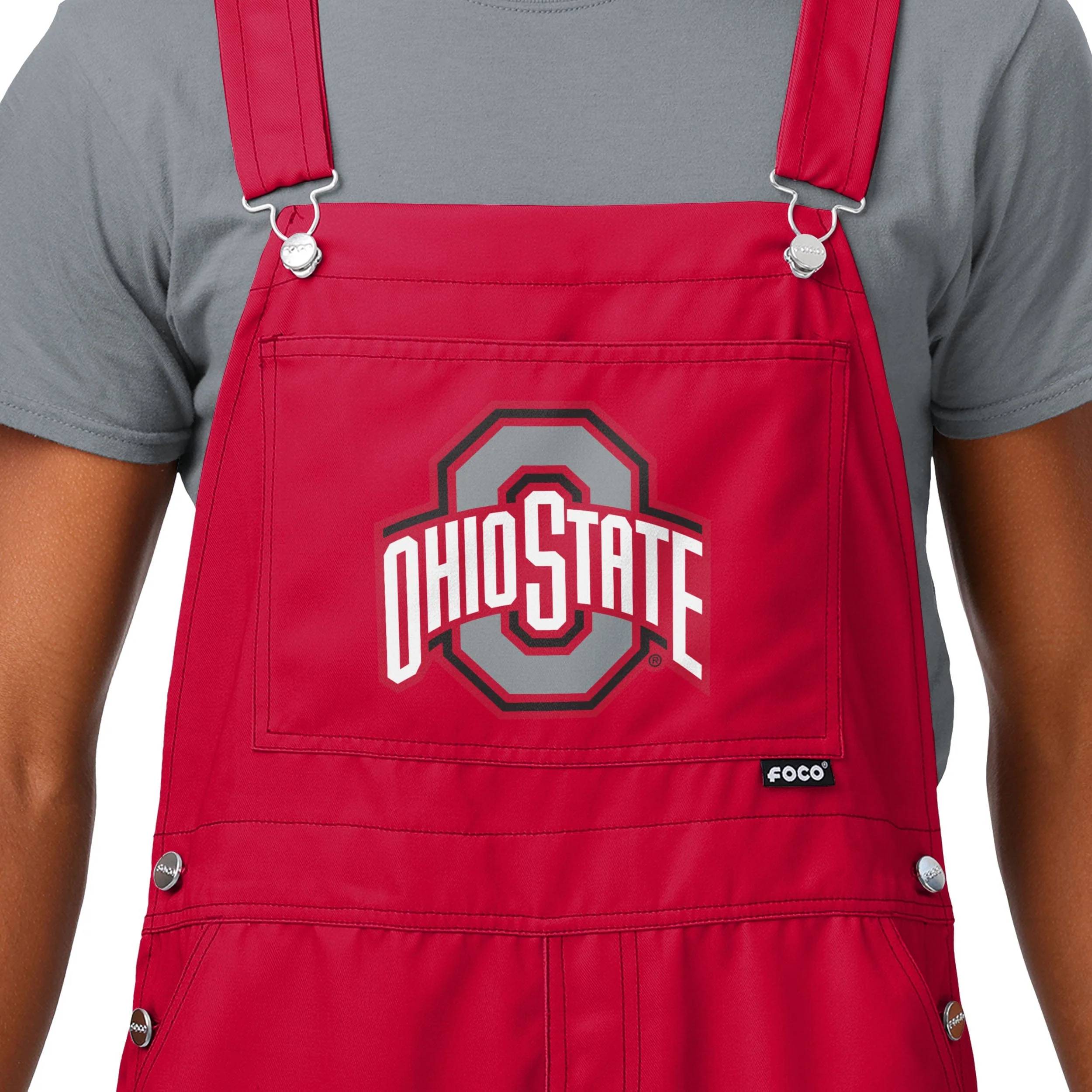 Ohio State Buckeyes NCAA Mens Big Logo Bib Overalls - Image 4