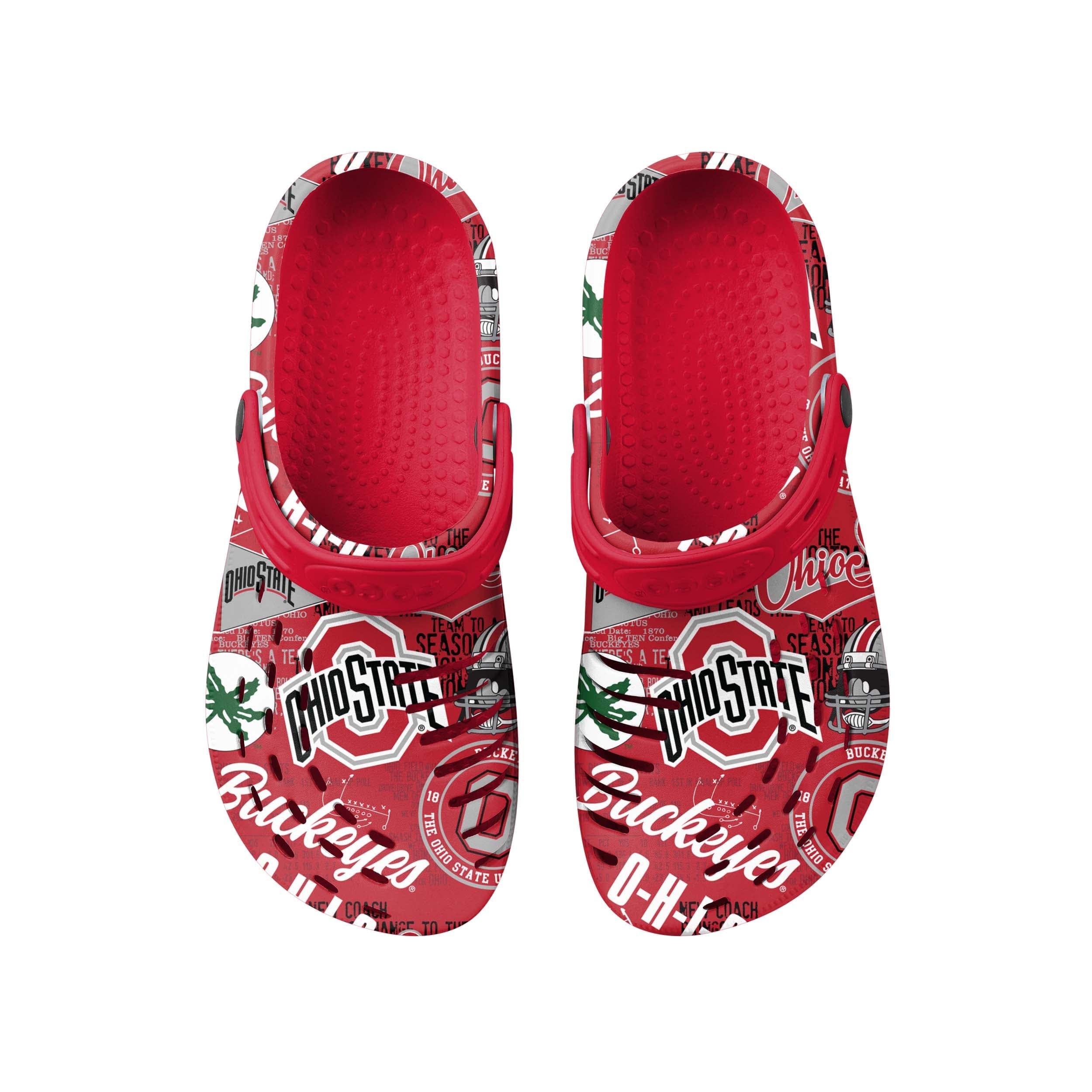 Ohio State Buckeyes NCAA Mens Historic Print Clog With Strap - Image 4