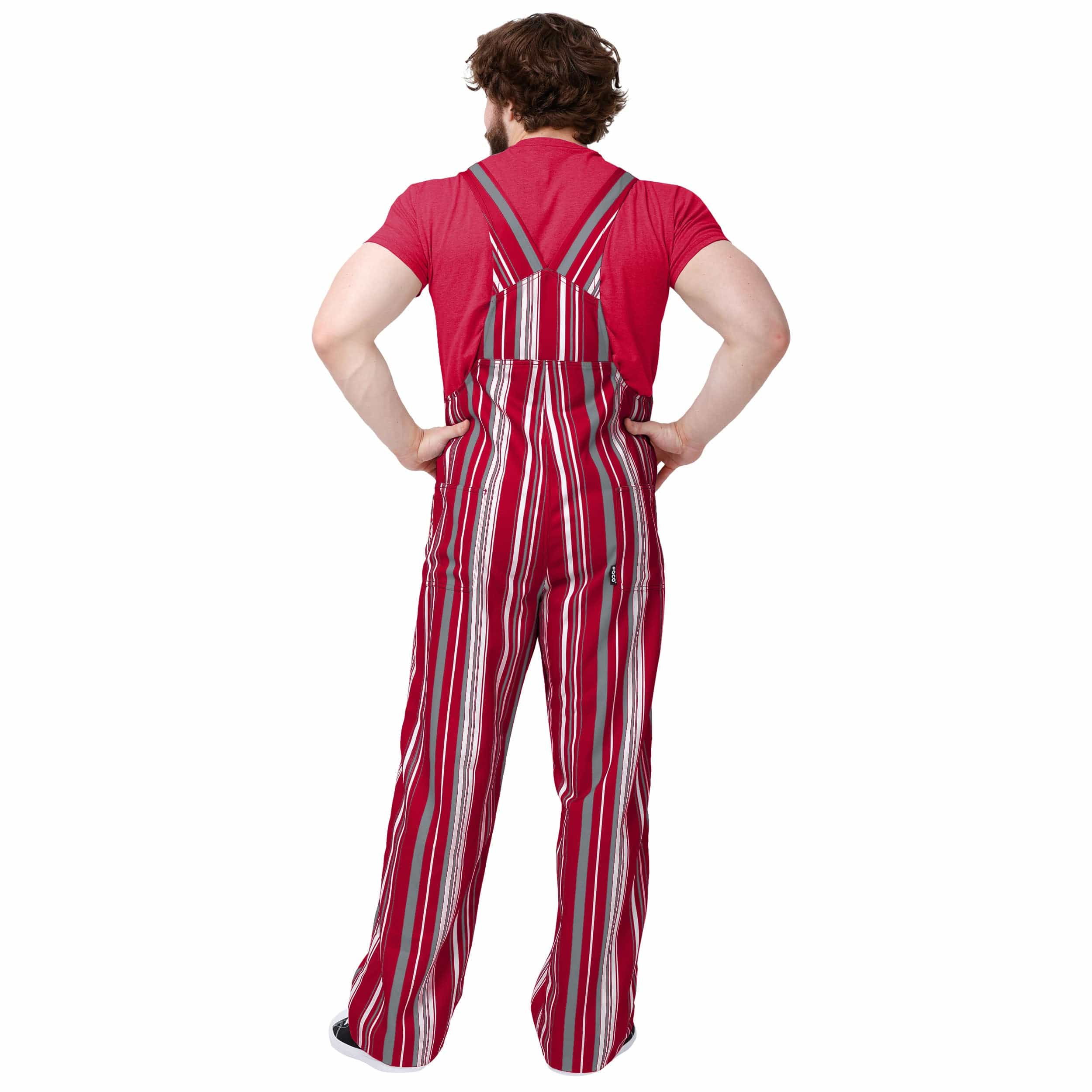 Ohio State Buckeyes NCAA Mens Hyper Stripe Bib Overalls - Image 2