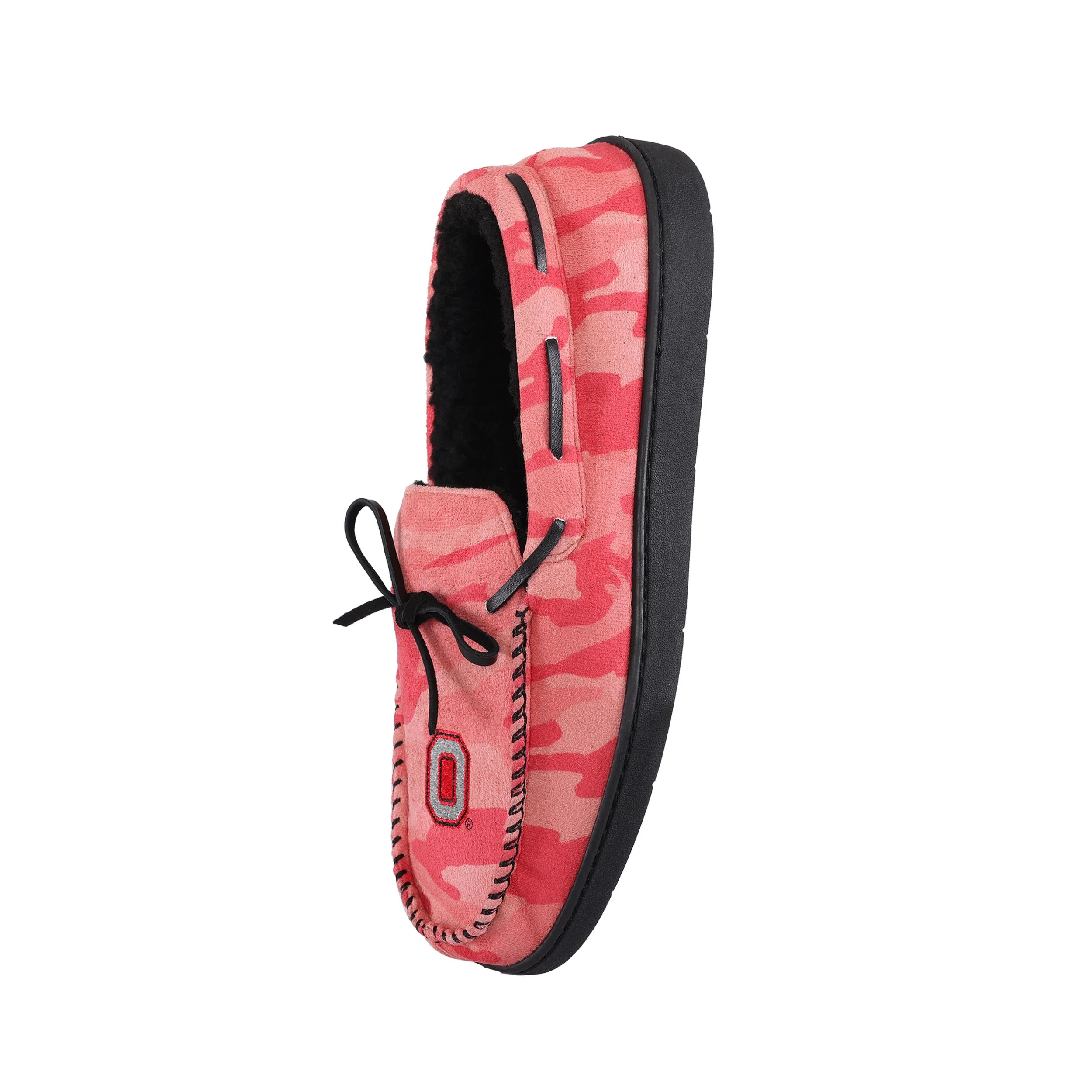 Ohio State Buckeyes NCAA Mens Printed Camo Moccasin Slippers - Image 3