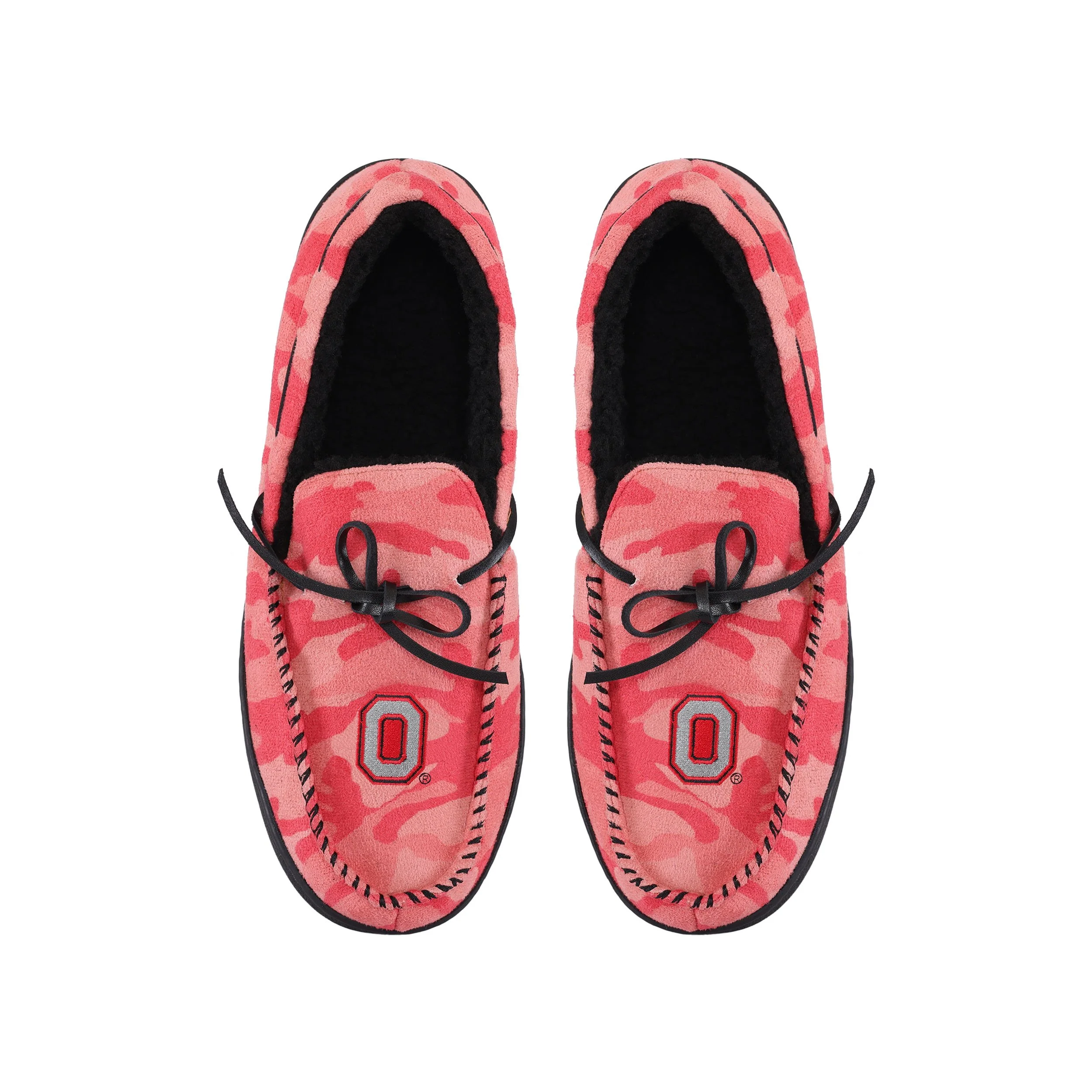 Ohio State Buckeyes NCAA Mens Printed Camo Moccasin Slippers - Image 4
