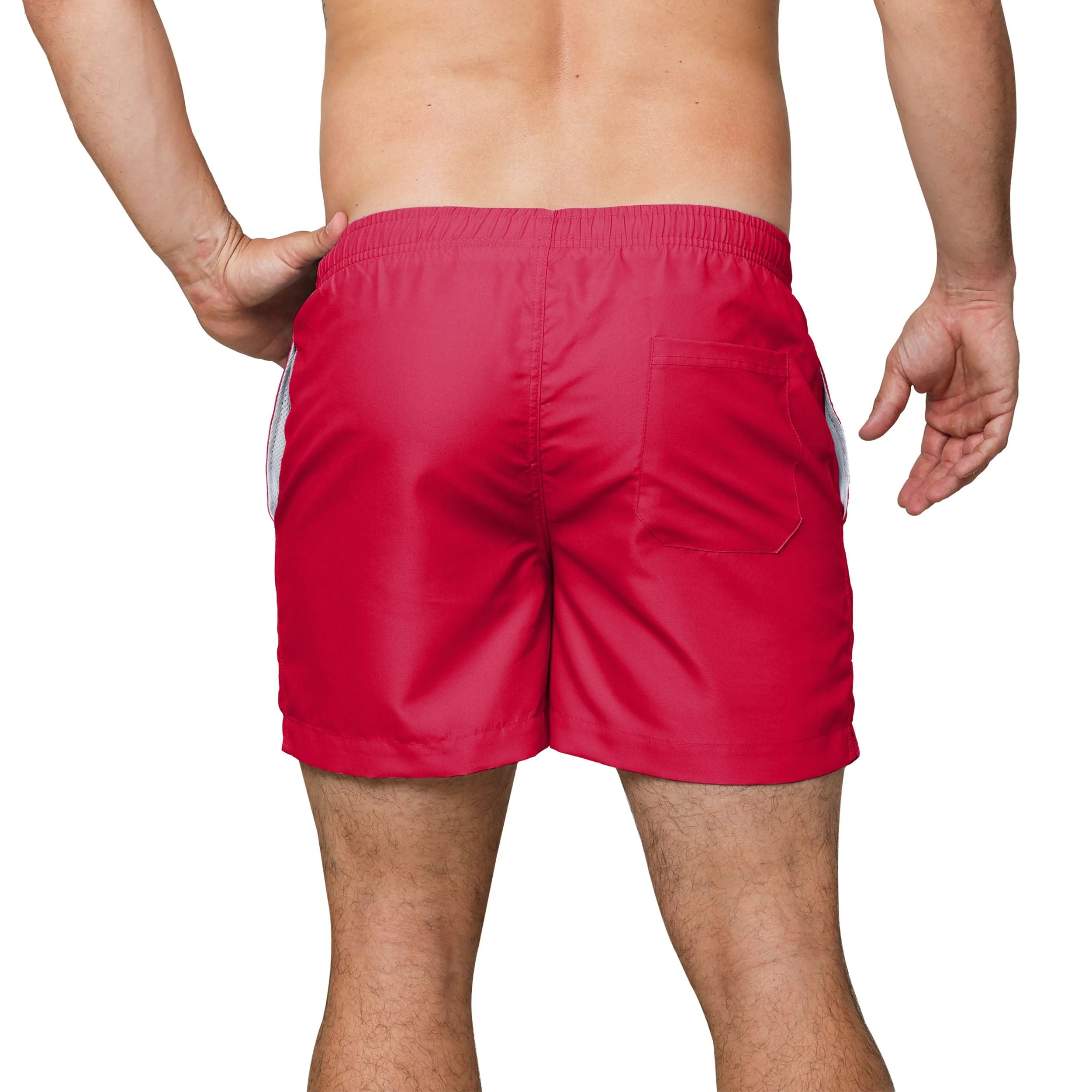 Ohio State Buckeyes NCAA Mens Solid Wordmark 5.5" Swimming Trunks - Image 3