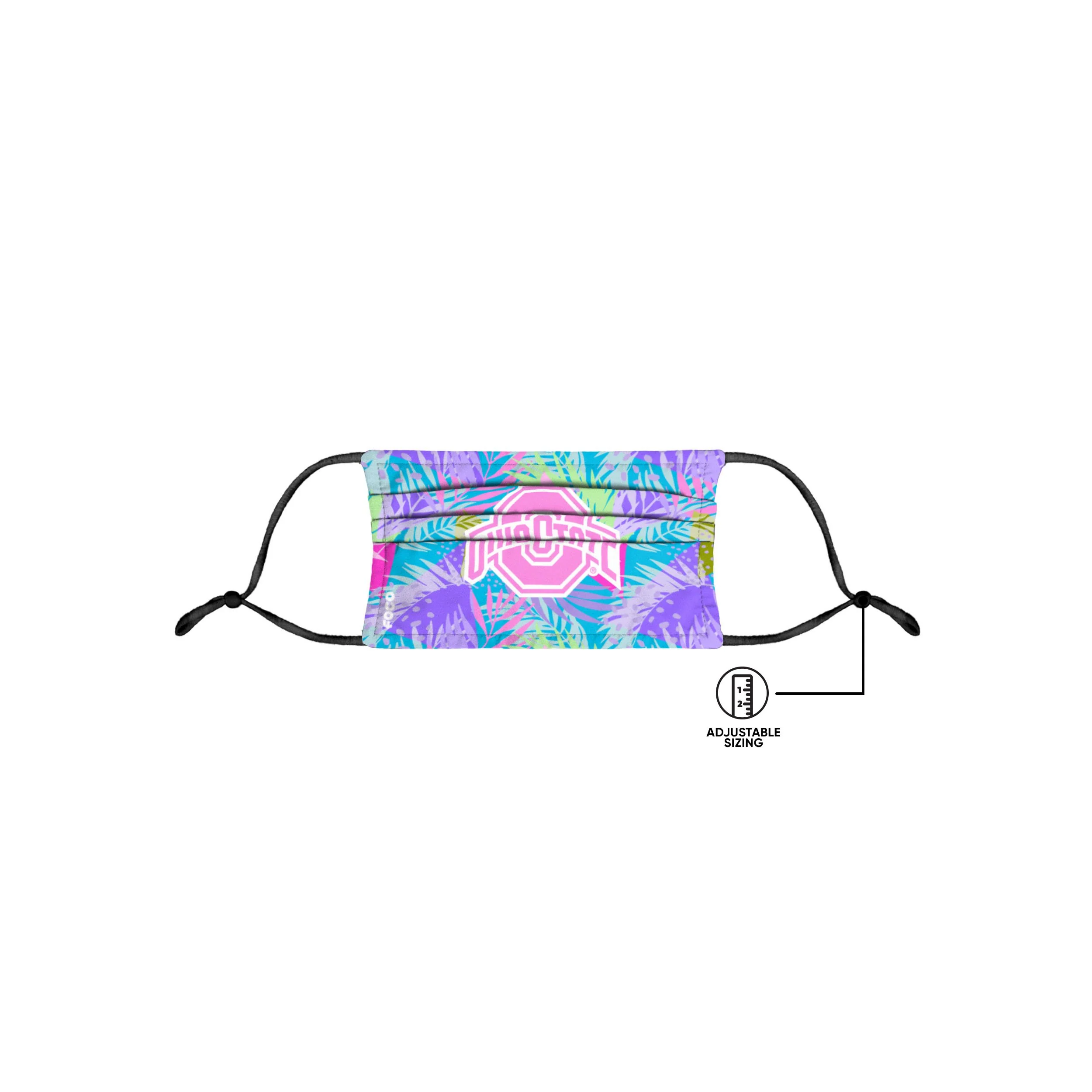 Ohio State Buckeyes NCAA Neon Floral 3 Pack Face Cover - Image 5