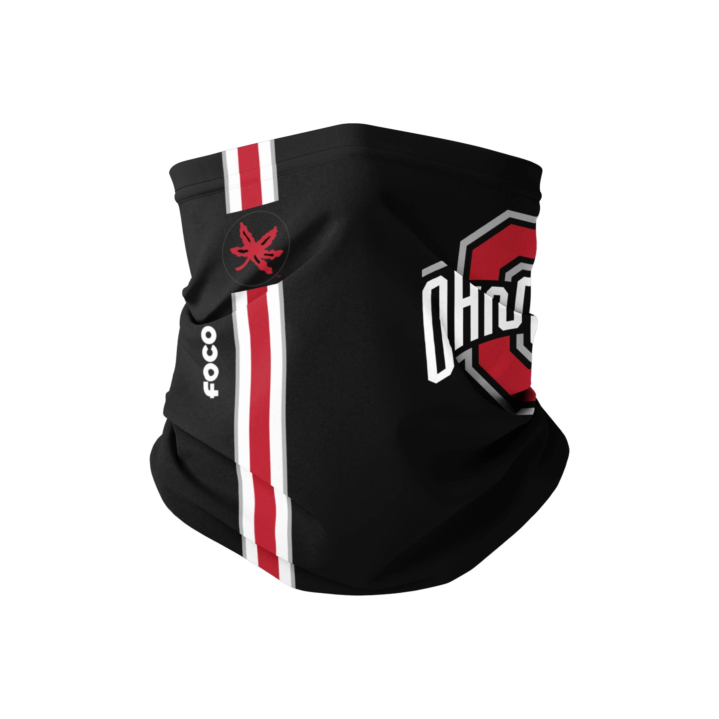 Ohio State Buckeyes NCAA On-Field Sideline Logo Black Gaiter Scarf