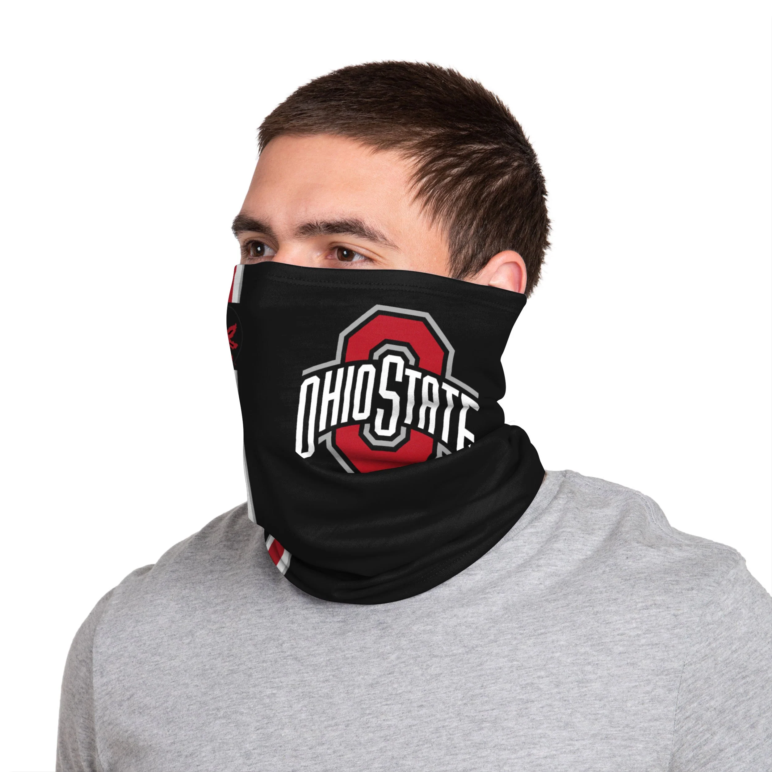 Ohio State Buckeyes NCAA On-Field Sideline Logo Black Gaiter Scarf - Image 2