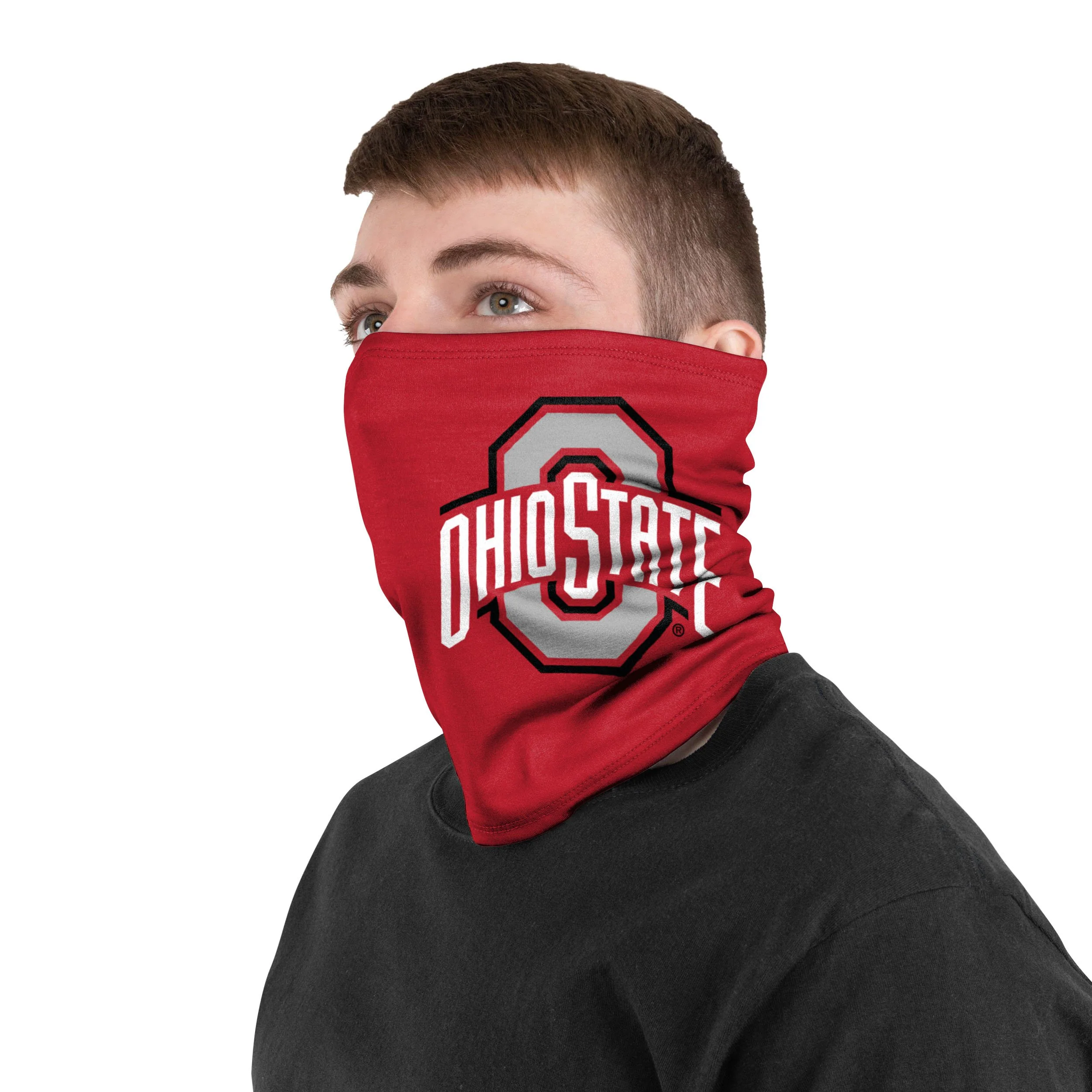 Ohio State Buckeyes NCAA On-Field Sideline Logo Team Scarlet Gaiter Scarf - Image 3