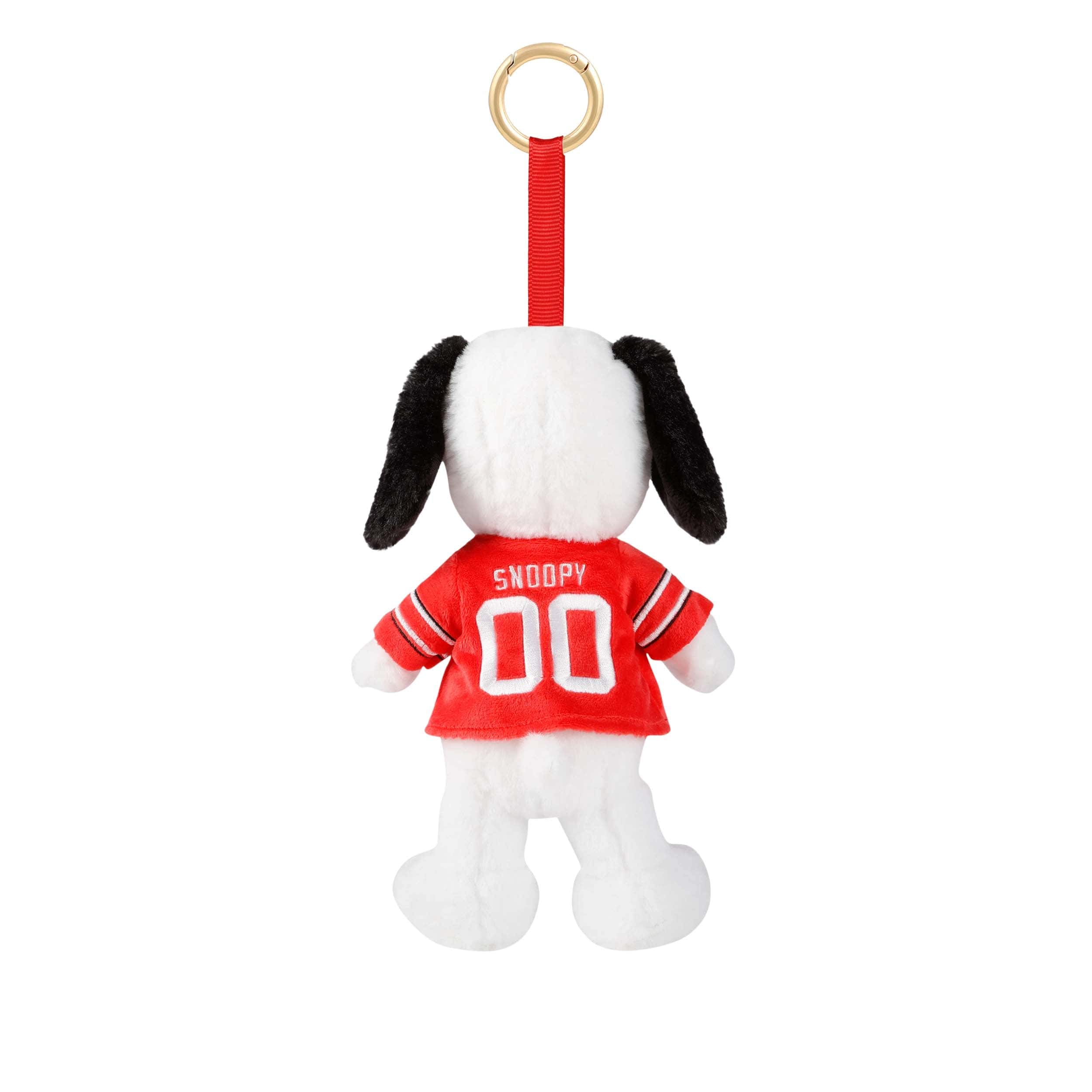 Ohio State Buckeyes NCAA Plush Snoopy Peanuts Bag Charm Keychain - Image 3