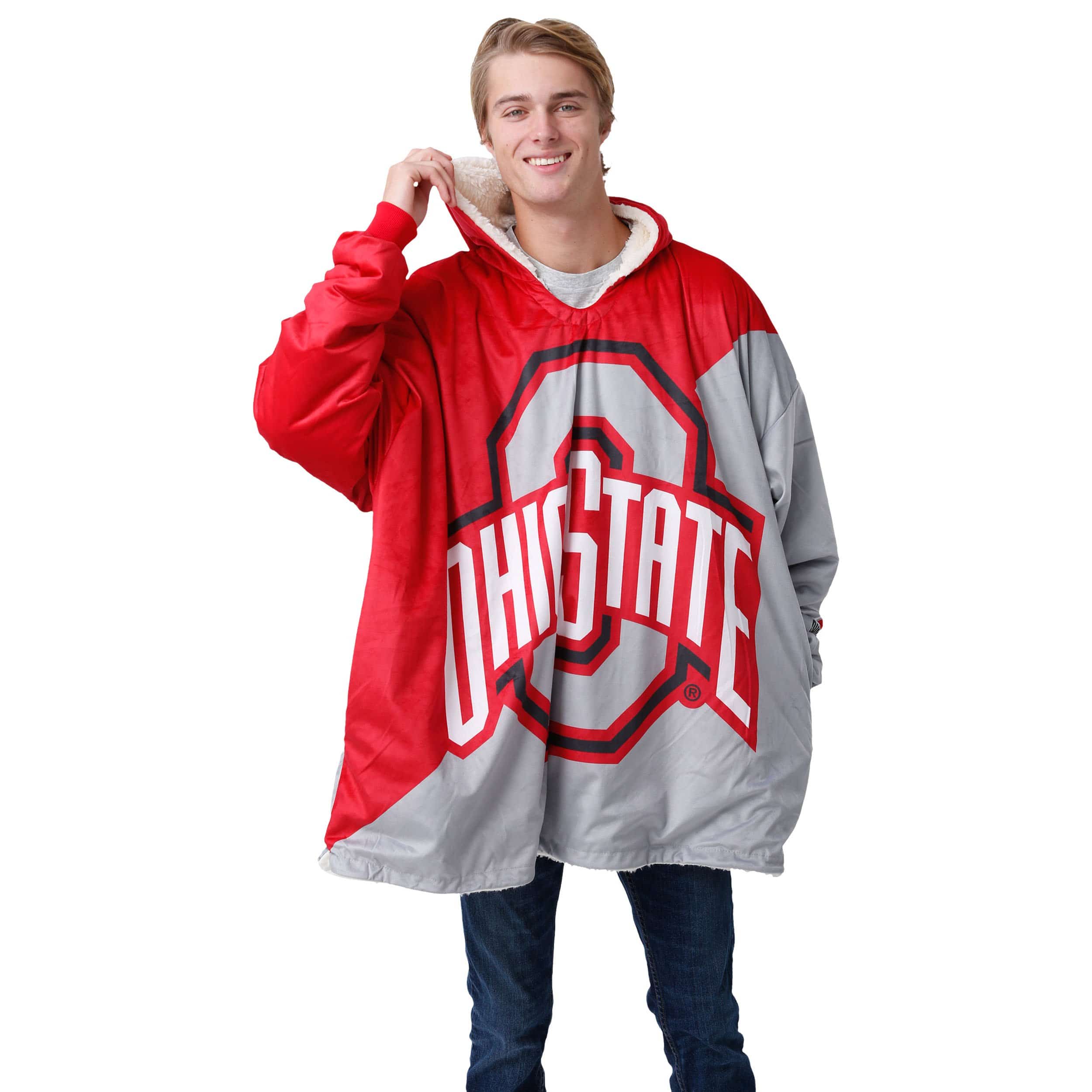 Ohio State Buckeyes NCAA Reversible Colorblock Hoodeez - Image 4