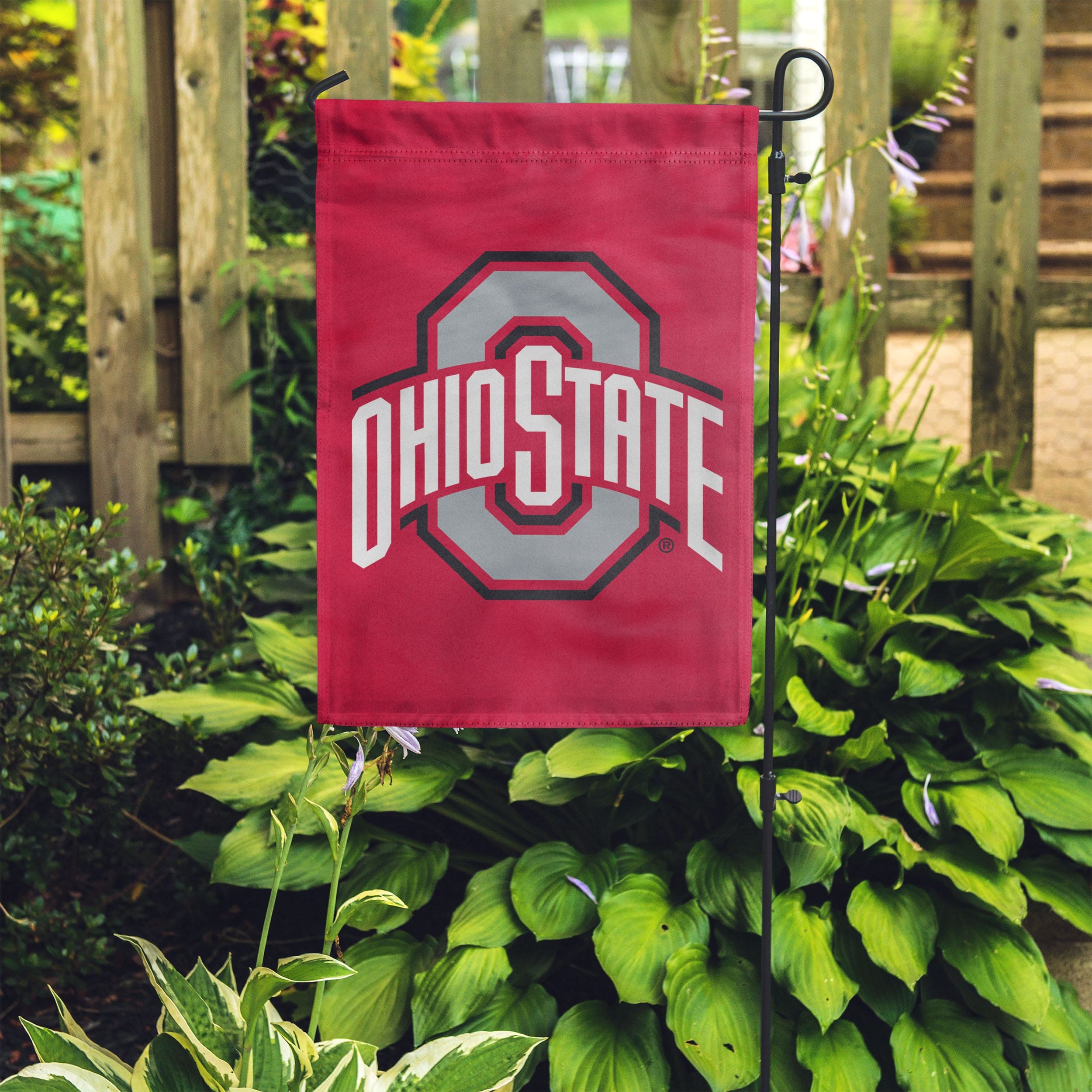 Ohio State Buckeyes NCAA Solid Garden Flag - Image 2