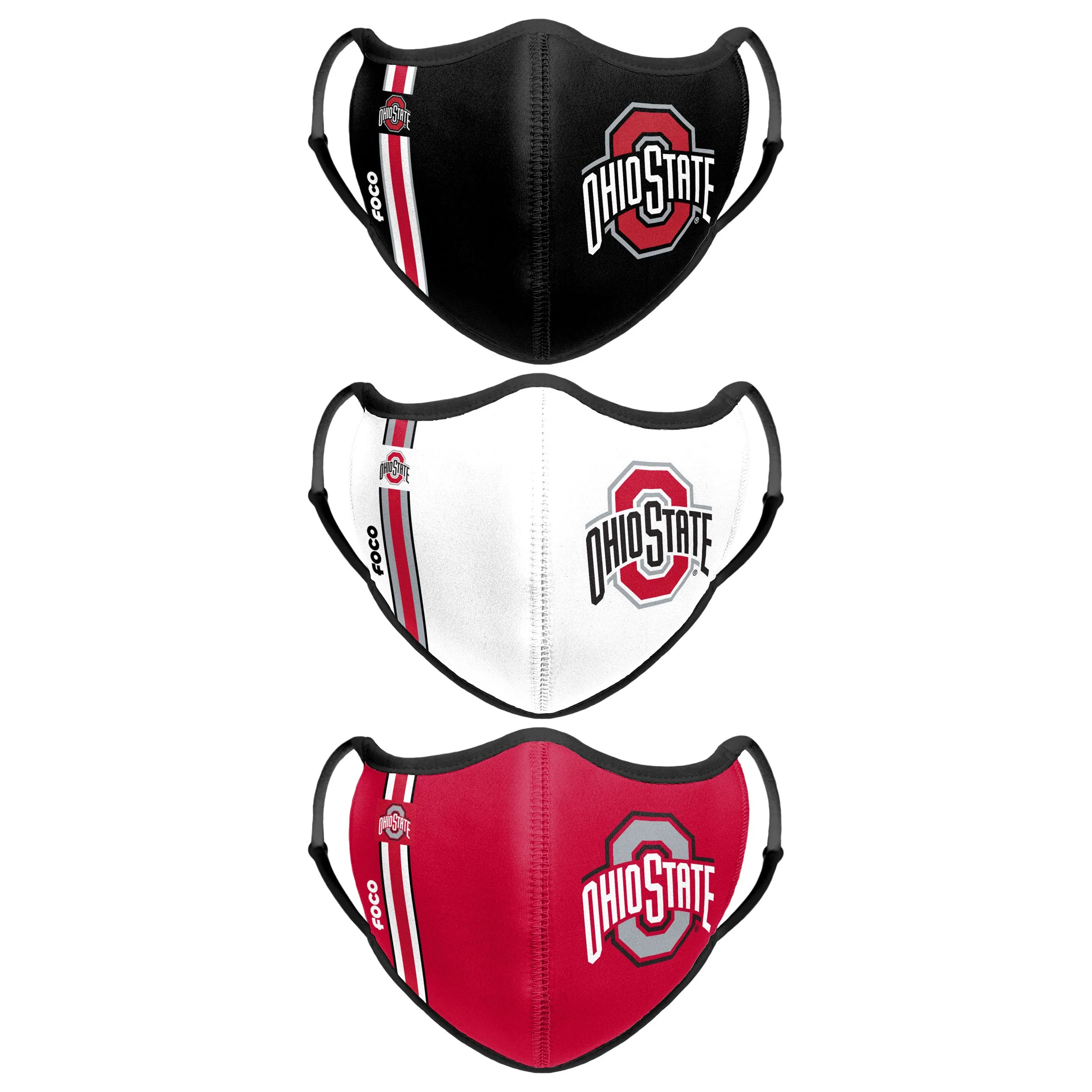 Ohio State Buckeyes NCAA Sport 3 Pack Face Cover