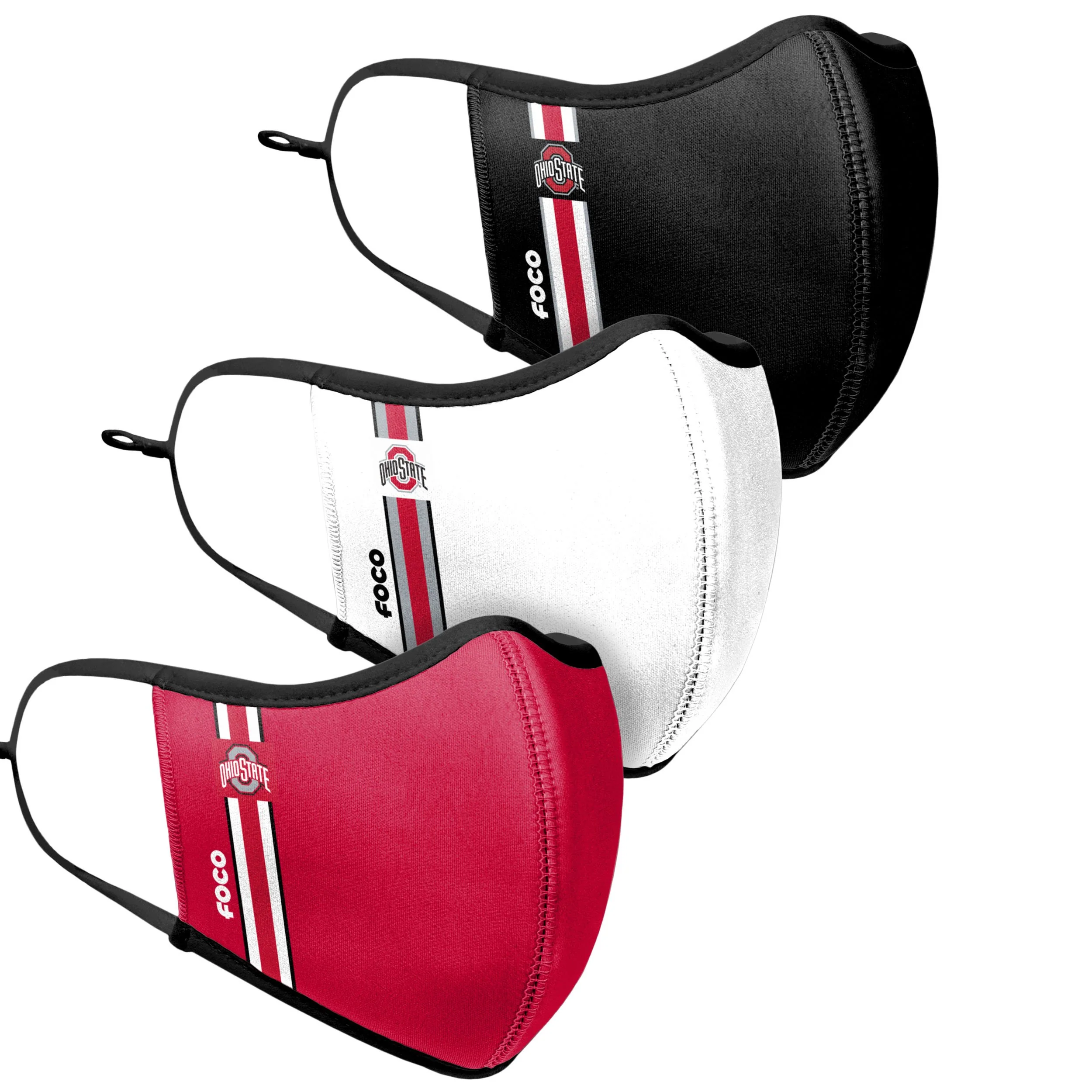 Ohio State Buckeyes NCAA Sport 3 Pack Face Cover - Image 3