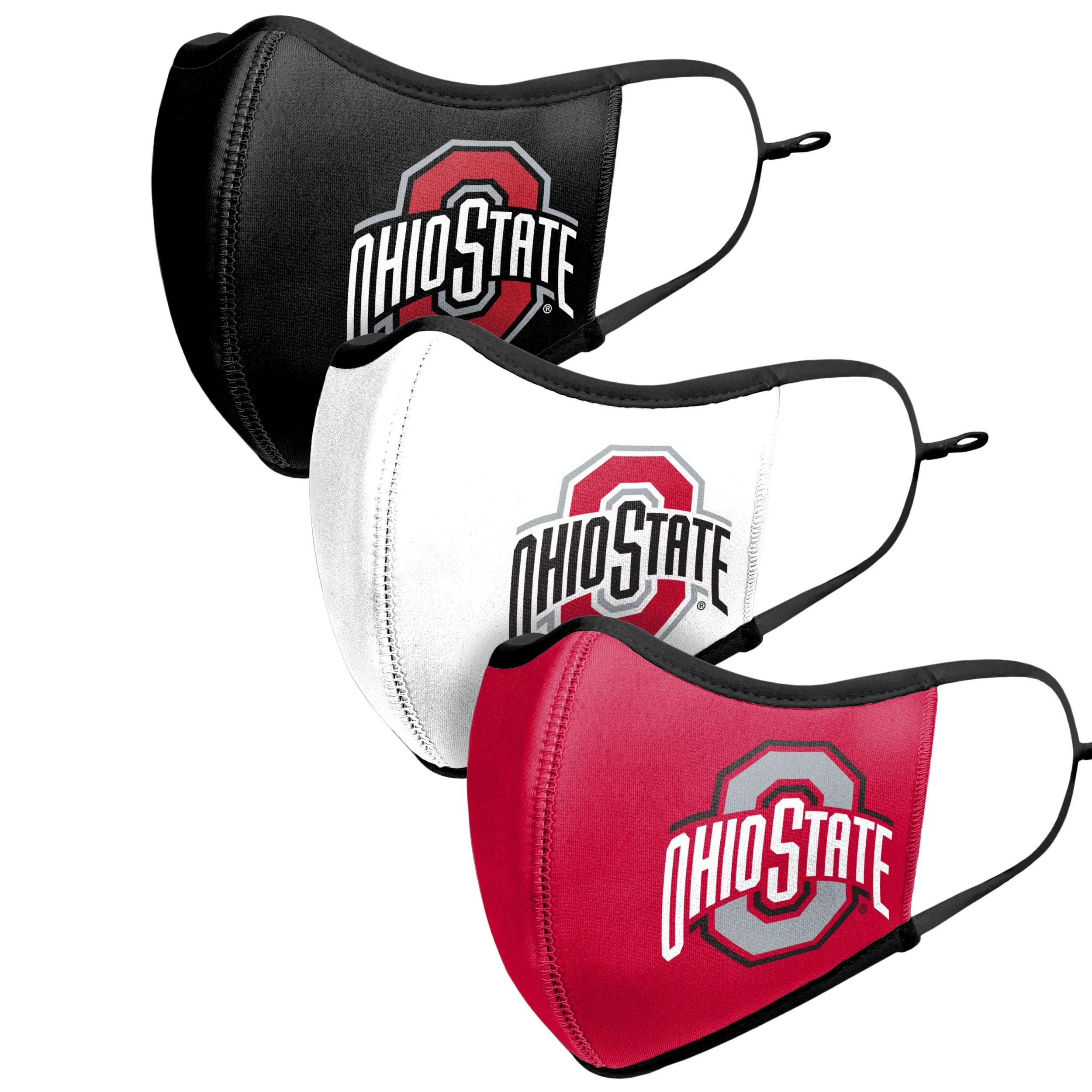 Ohio State Buckeyes NCAA Sport 3 Pack Face Cover - Image 4