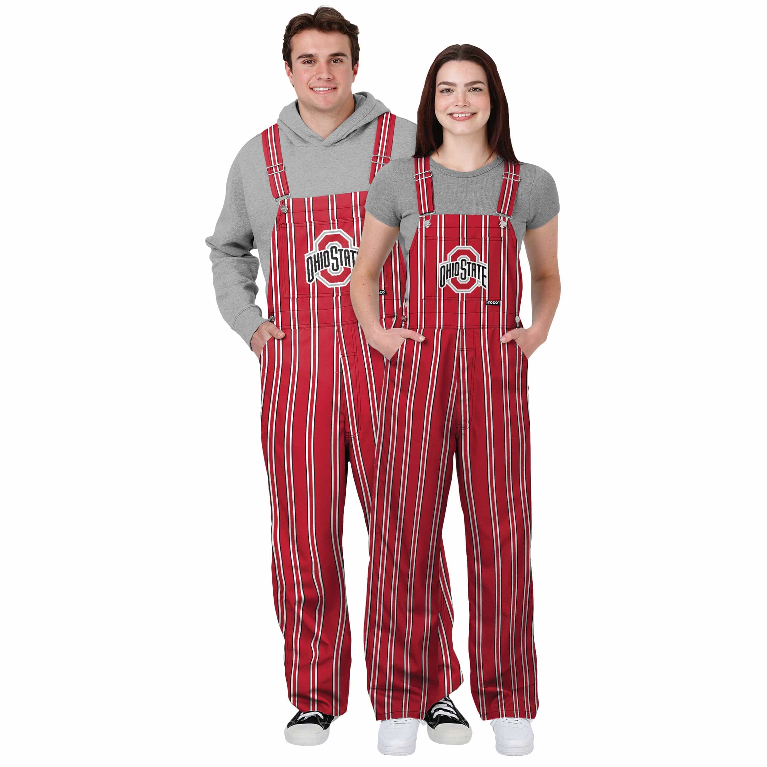 Ohio State Buckeyes NCAA Womens Sideline Spirit Bib Overalls - Image 3