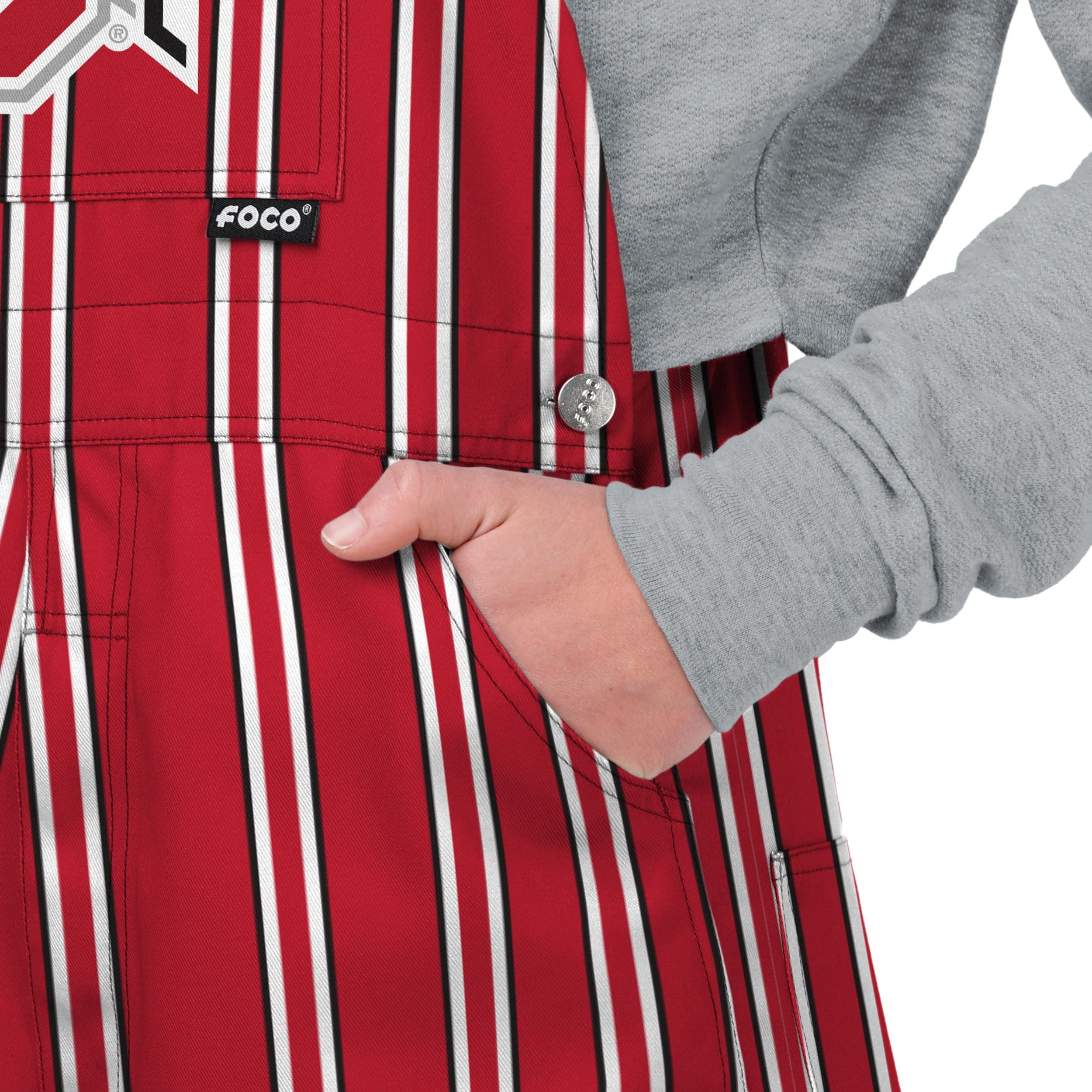 Ohio State Buckeyes NCAA Womens Sideline Spirit Bib Overalls - Image 5
