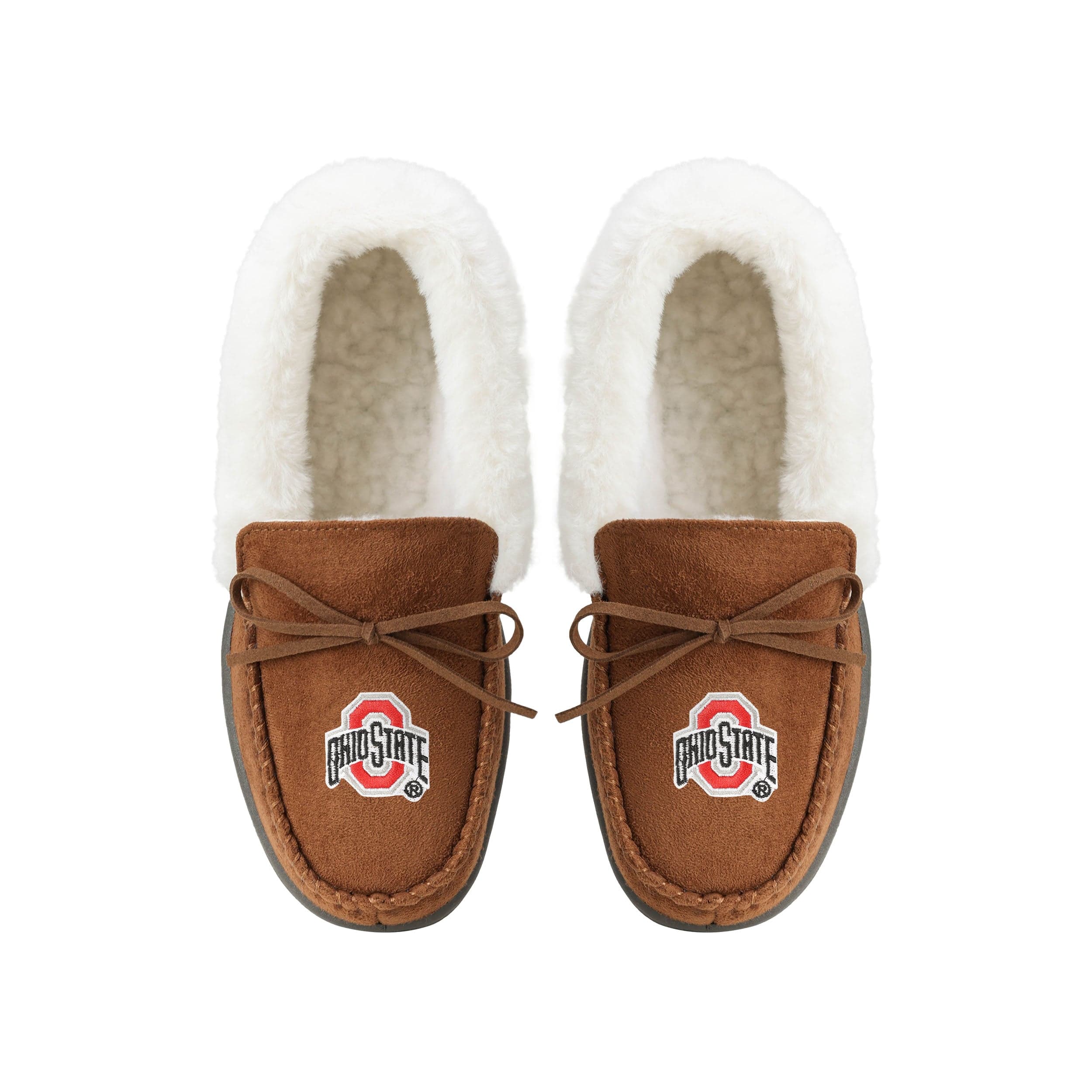 Ohio State Buckeyes NCAA Womens Tan Moccasin Slippers - Image 4