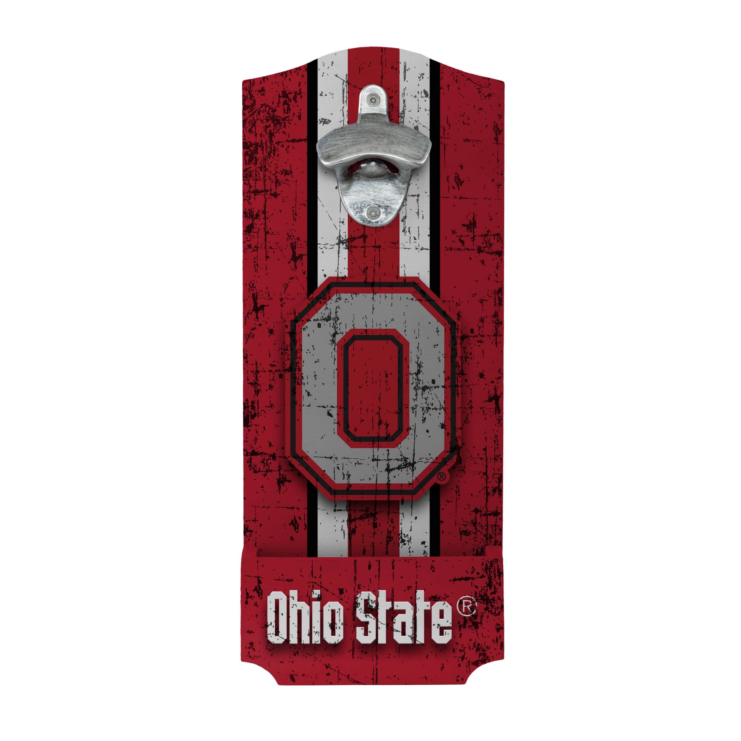 Ohio State Buckeyes NCAA Wooden Bottle Cap Opener Sign - Image 2