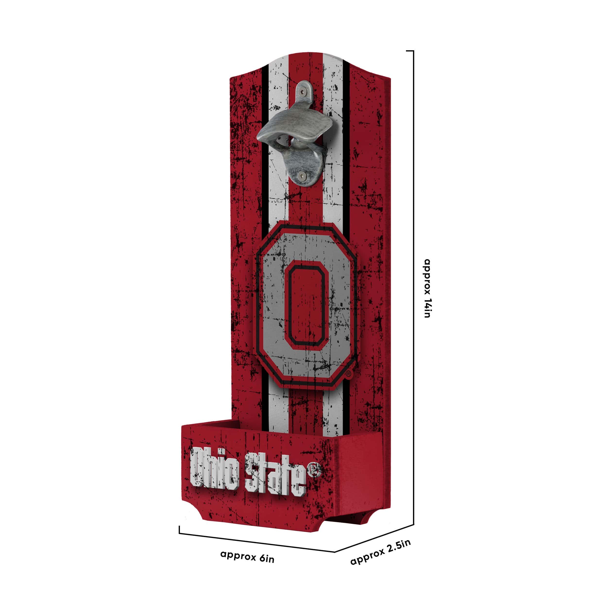 Ohio State Buckeyes NCAA Wooden Bottle Cap Opener Sign - Image 5