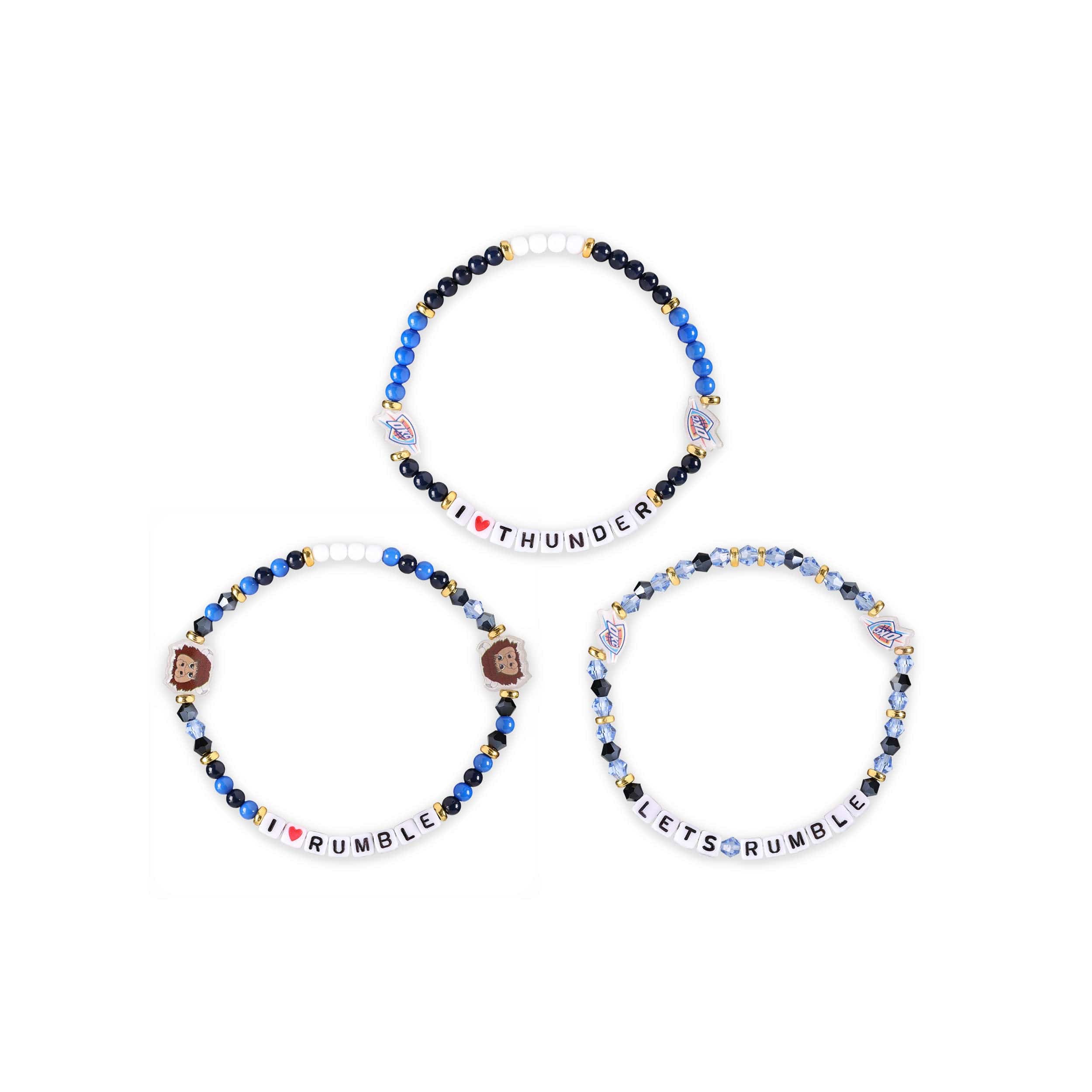 Oklahoma City Thunder NBA 3 Pack Friendship Bracelet - Image 3