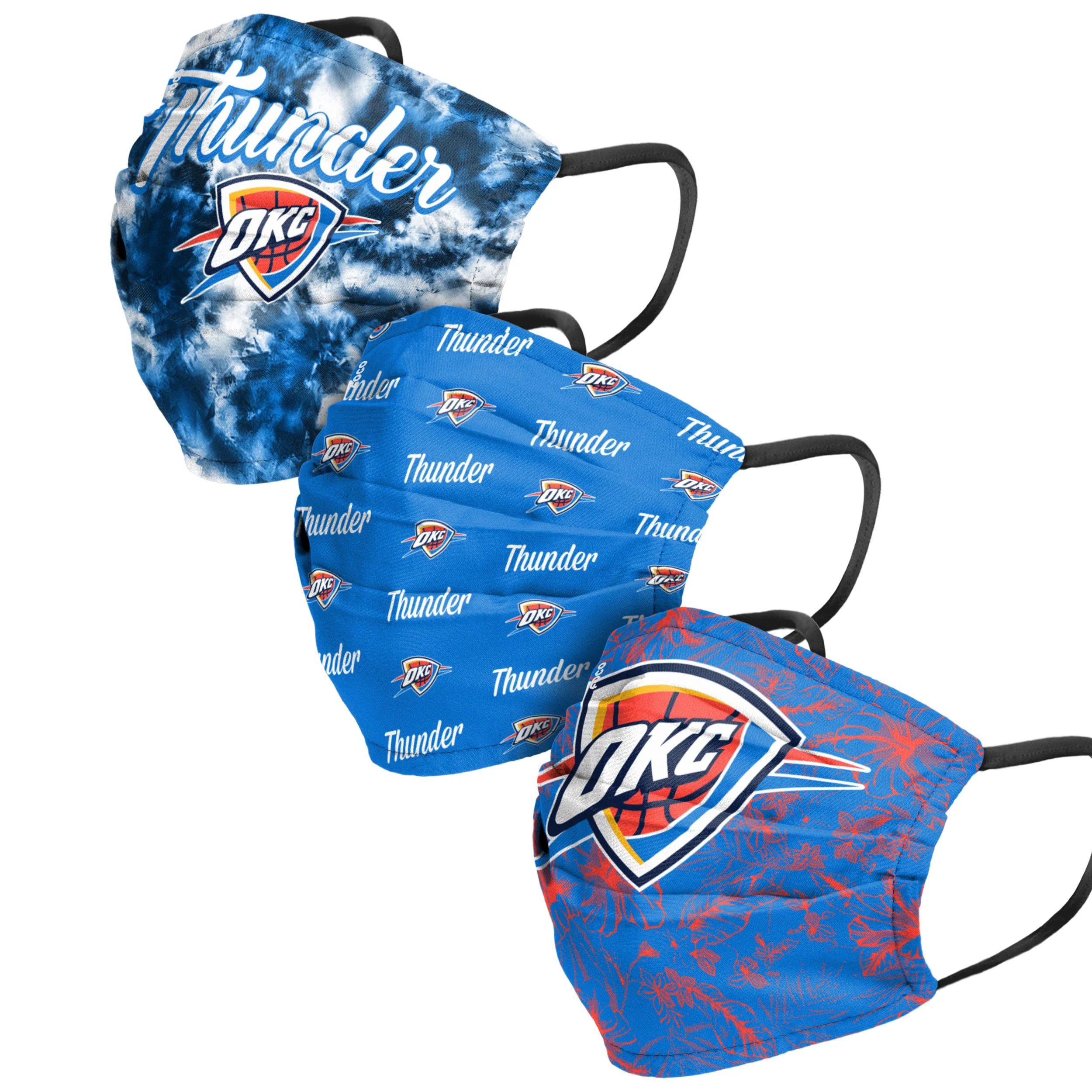 Oklahoma City Thunder NBA Womens Matchday 3 Pack Face Cover