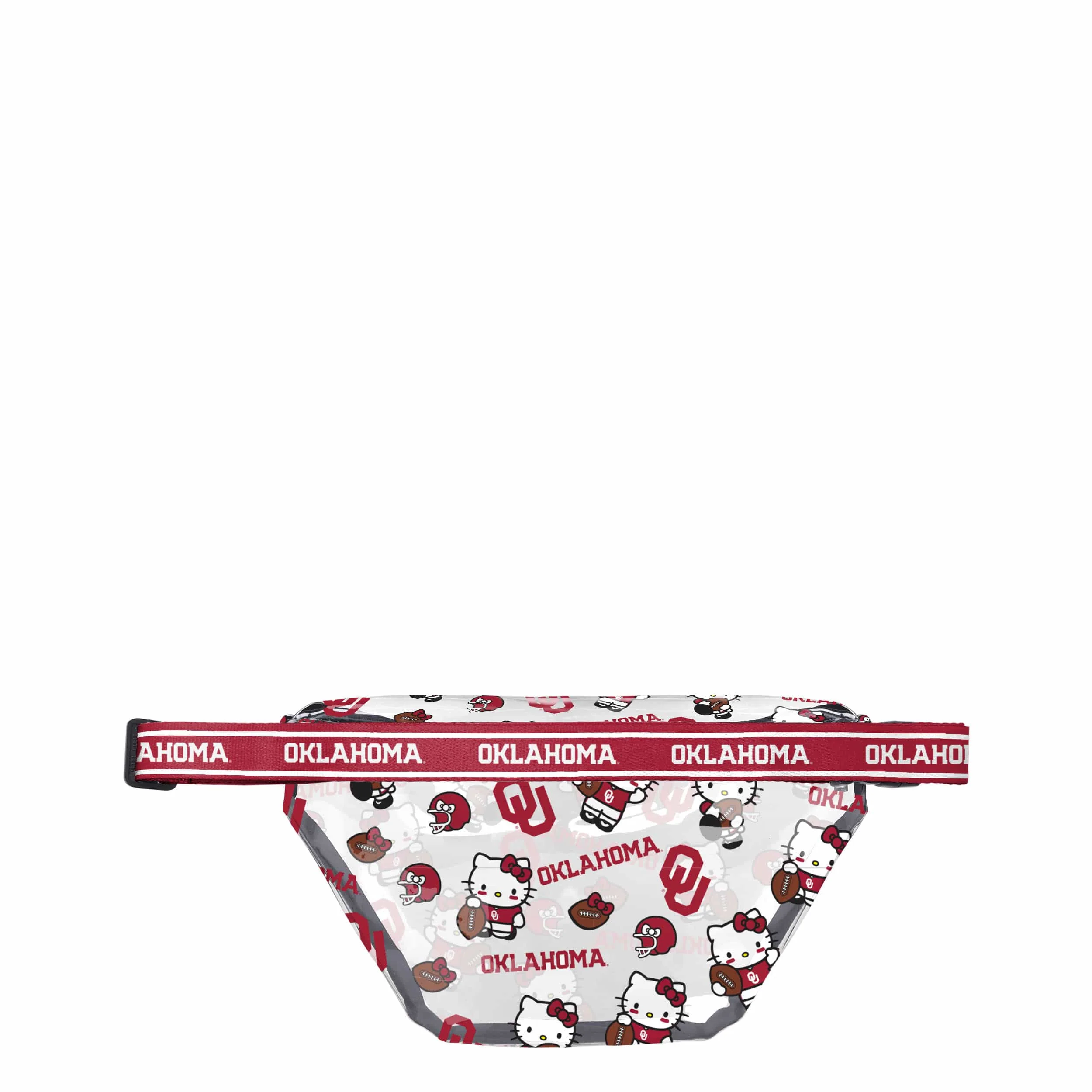 Oklahoma Sooners NCAA Hello Kitty® Clear Fanny Pack (PREORDER - SHIPS MID JULY) - Image 2