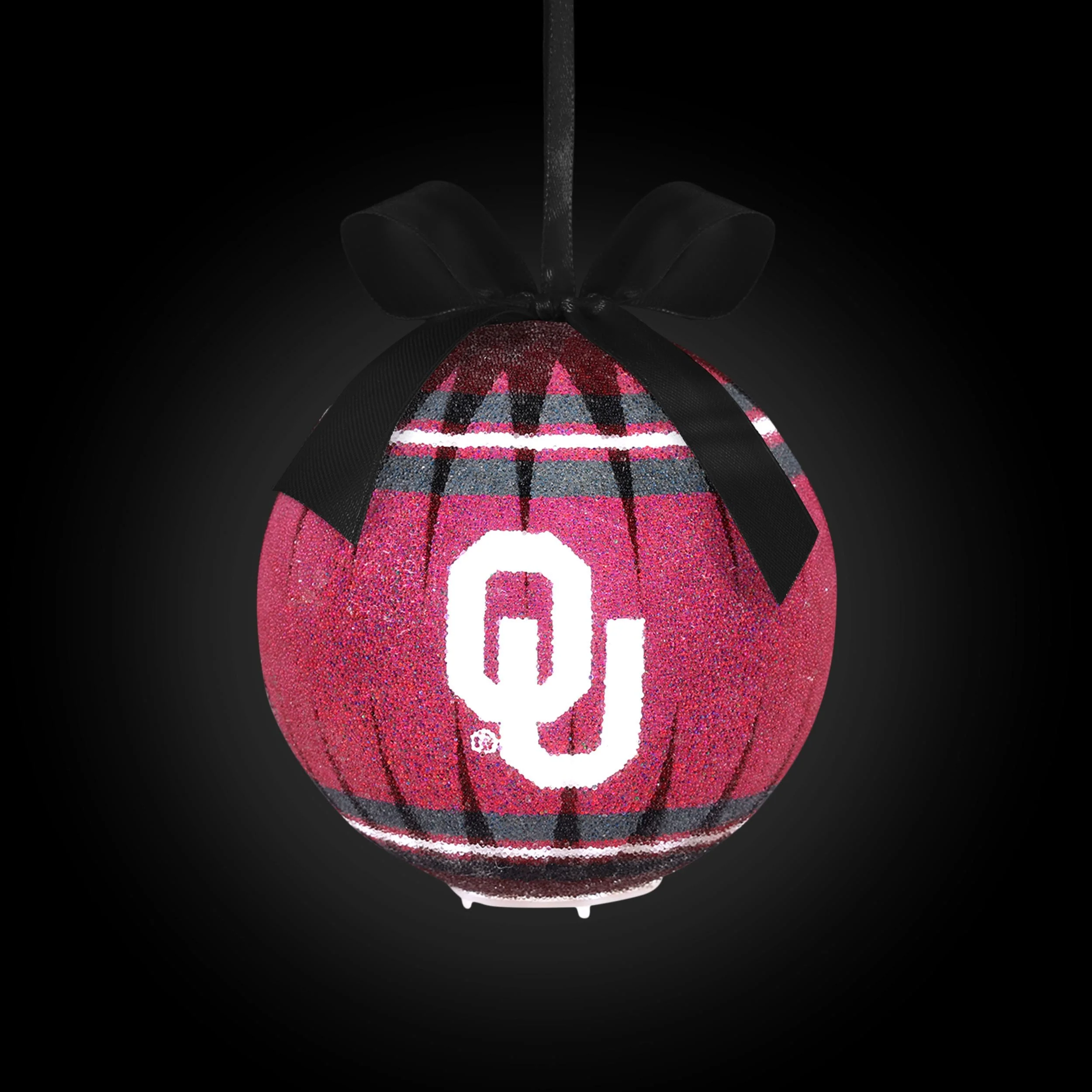 Oklahoma Sooners NCAA LED Shatterproof Ball Ornament - Image 2