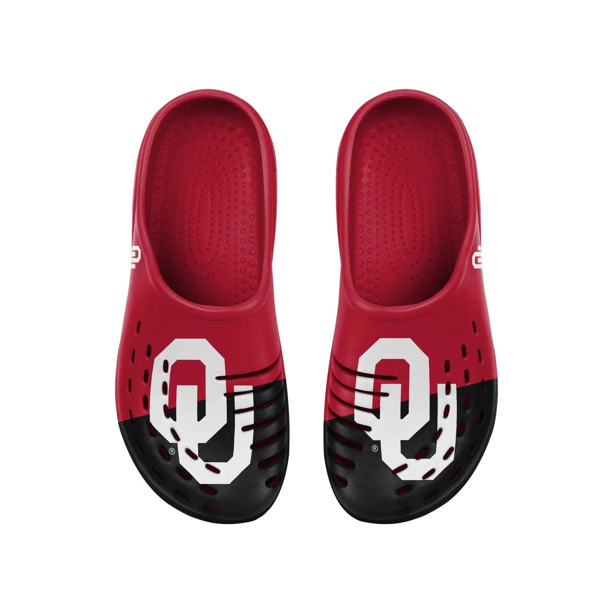 Oklahoma Sooners NCAA Mens Colorblock Big Logo Clog - Image 4