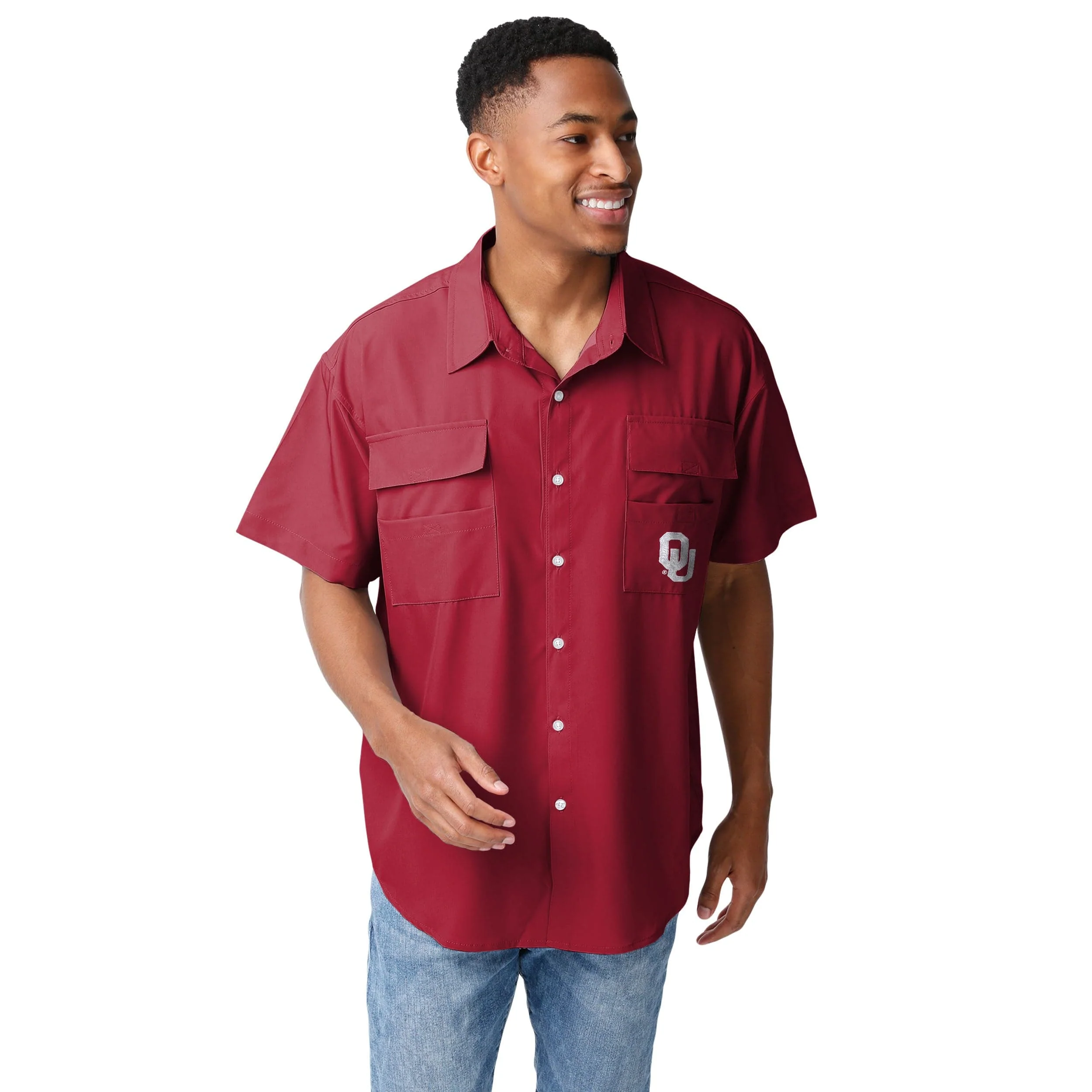 Oklahoma Sooners NCAA Mens Gone Fishing Shirt - Image 3
