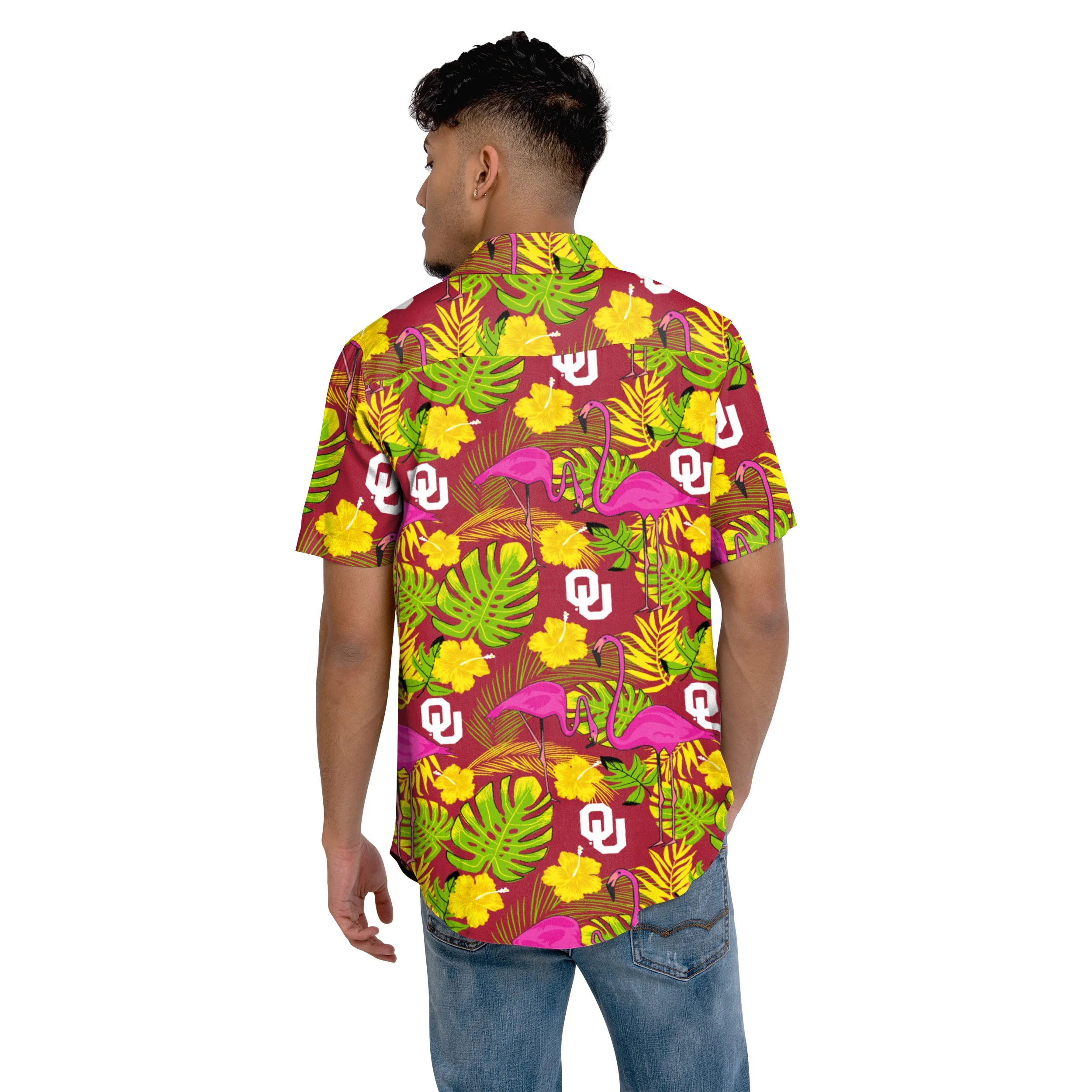 Oklahoma Sooners NCAA Mens Highlights Button Up Shirt - Image 3