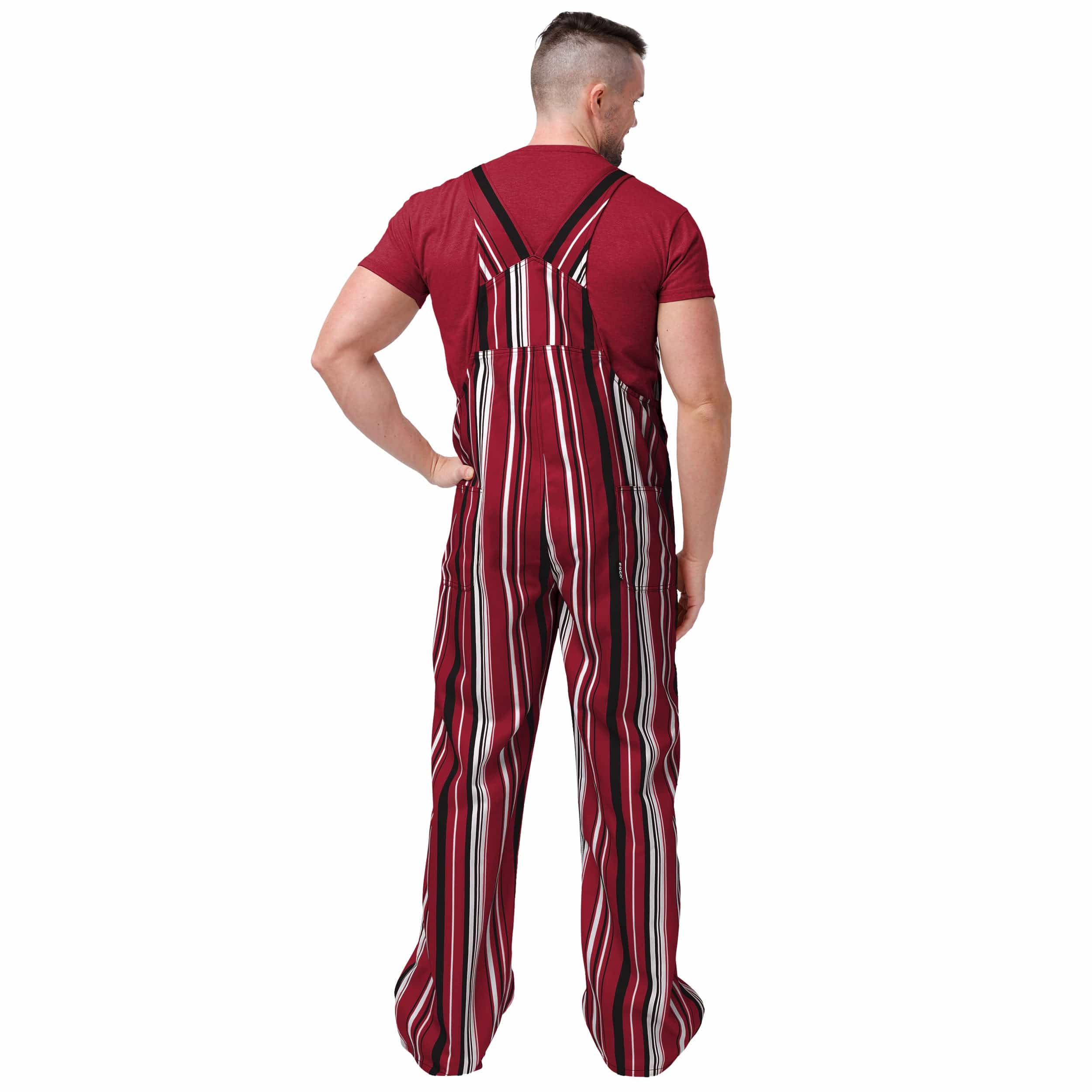 Oklahoma Sooners NCAA Mens Hyper Stripe Bib Overalls - Image 2